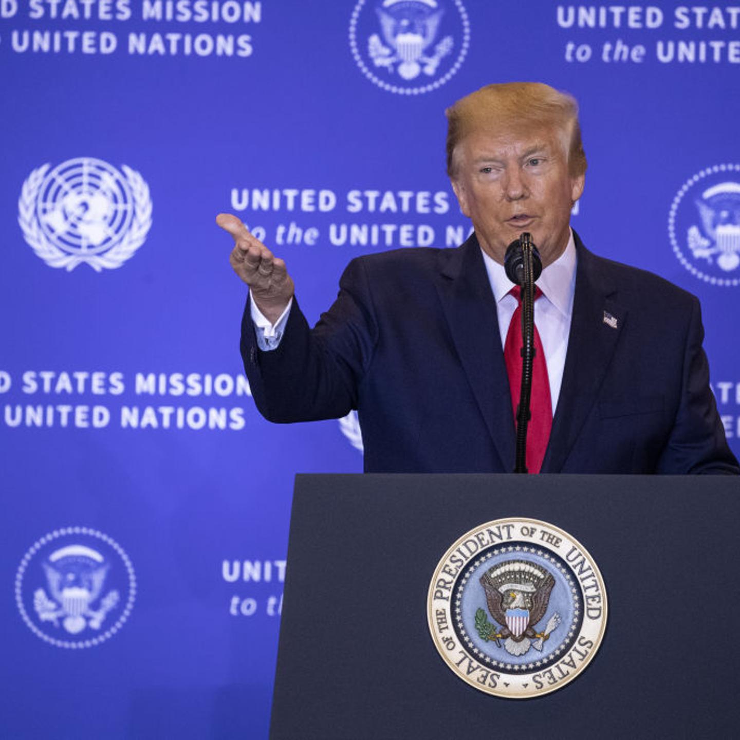 President Trump Holds News Conference On Sidelines Of The United Nations General Assembly