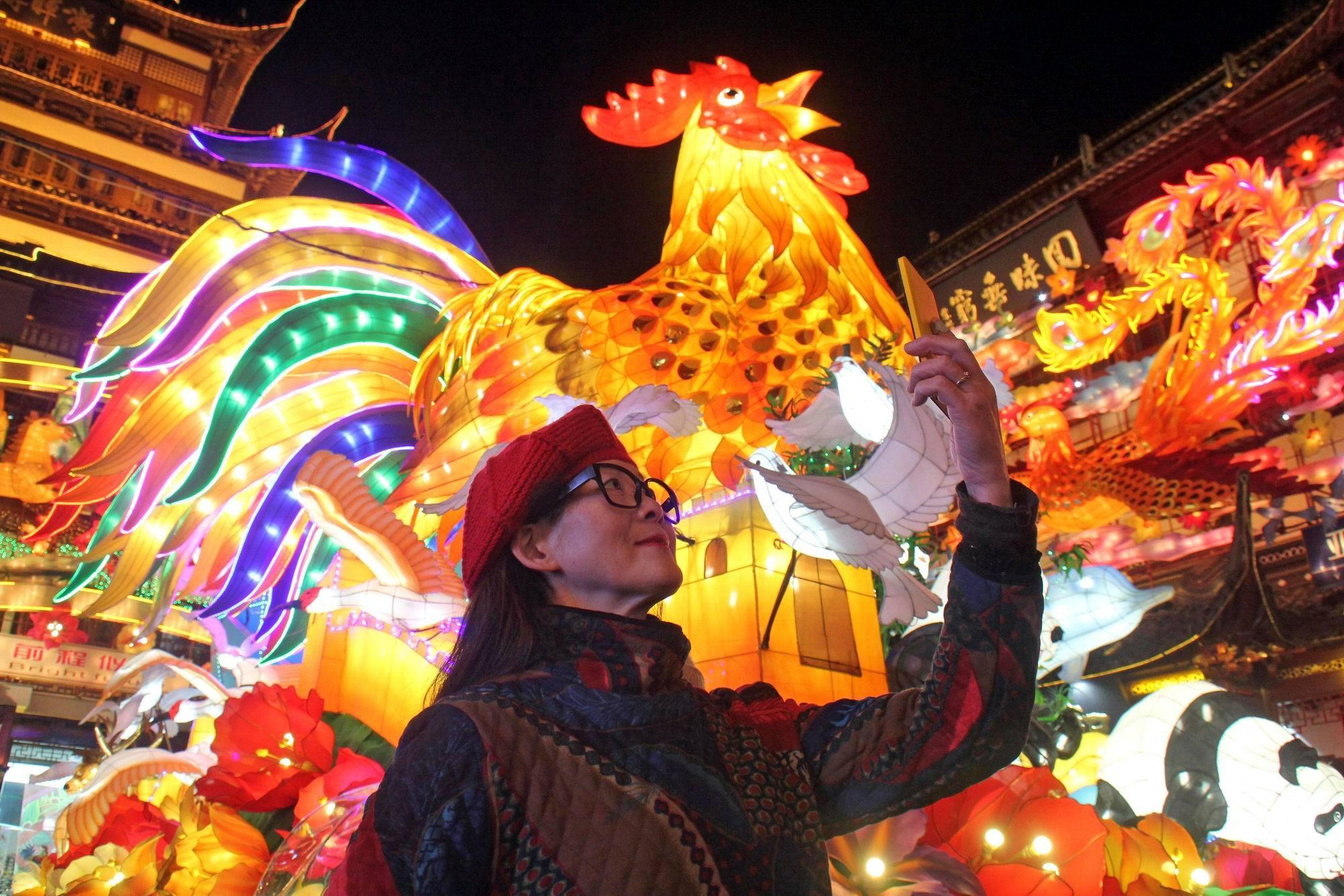 Chinese People Welcome The Year Of Rooster