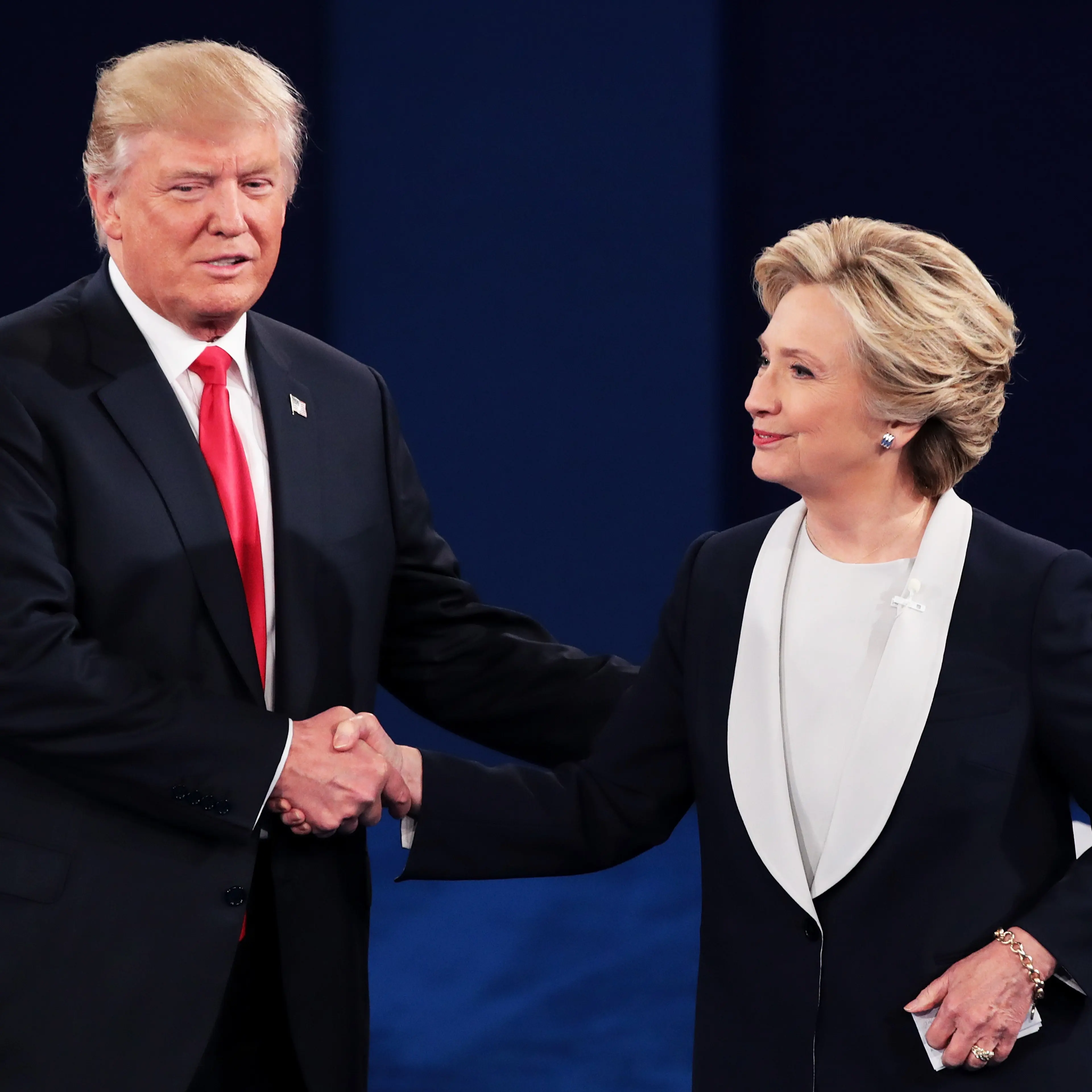 Candidates Hillary Clinton And Donald Trump Hold Second Presidential Debate At Washington University