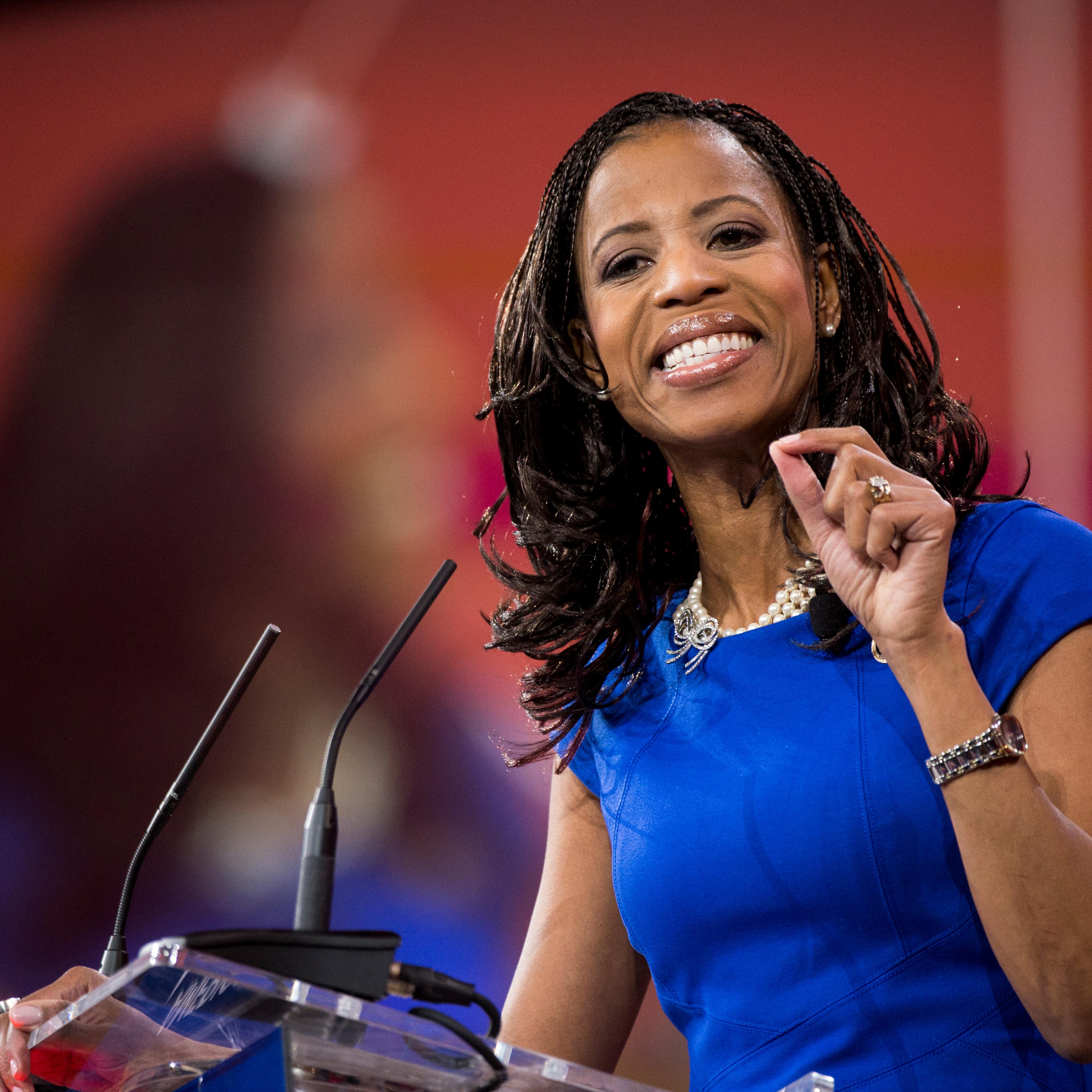 Rep. Mia Love, R-Utah, speaks to the crowd at CPAC