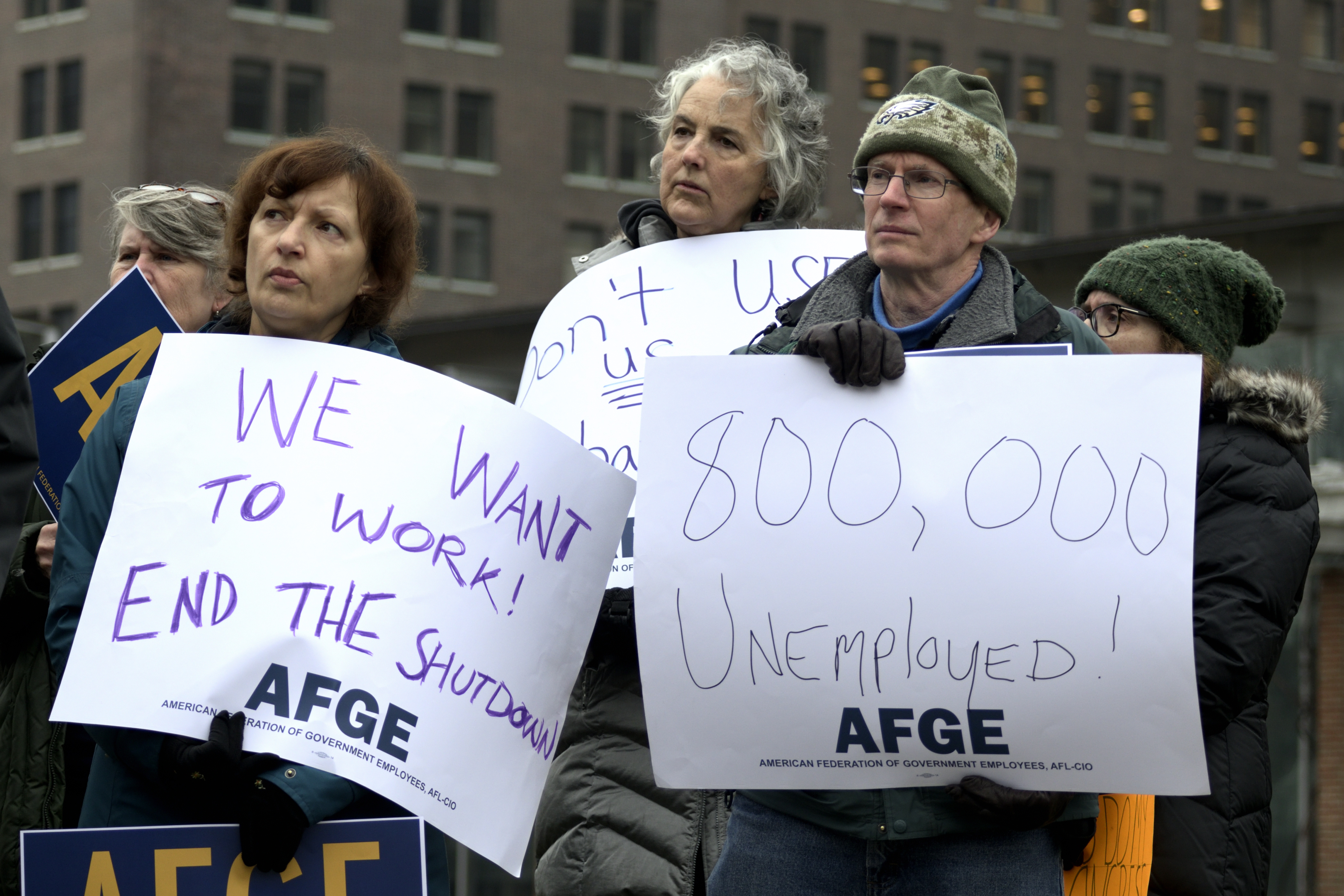Federal Employees Hold Rally Calling For End Of Government Shutdown