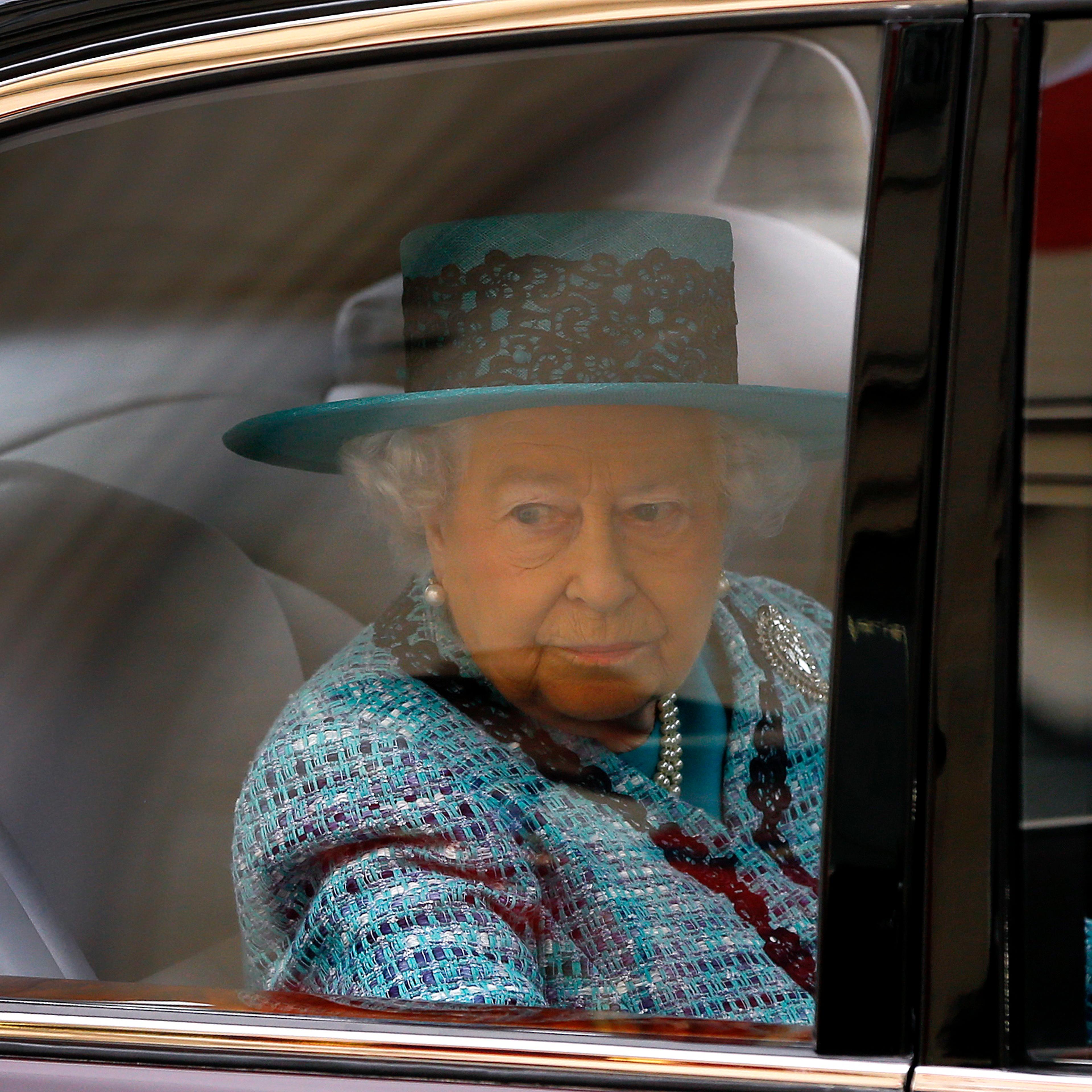Queen Elizabeth II arrives to Canada House in London, England on Feb. 19, 2015.