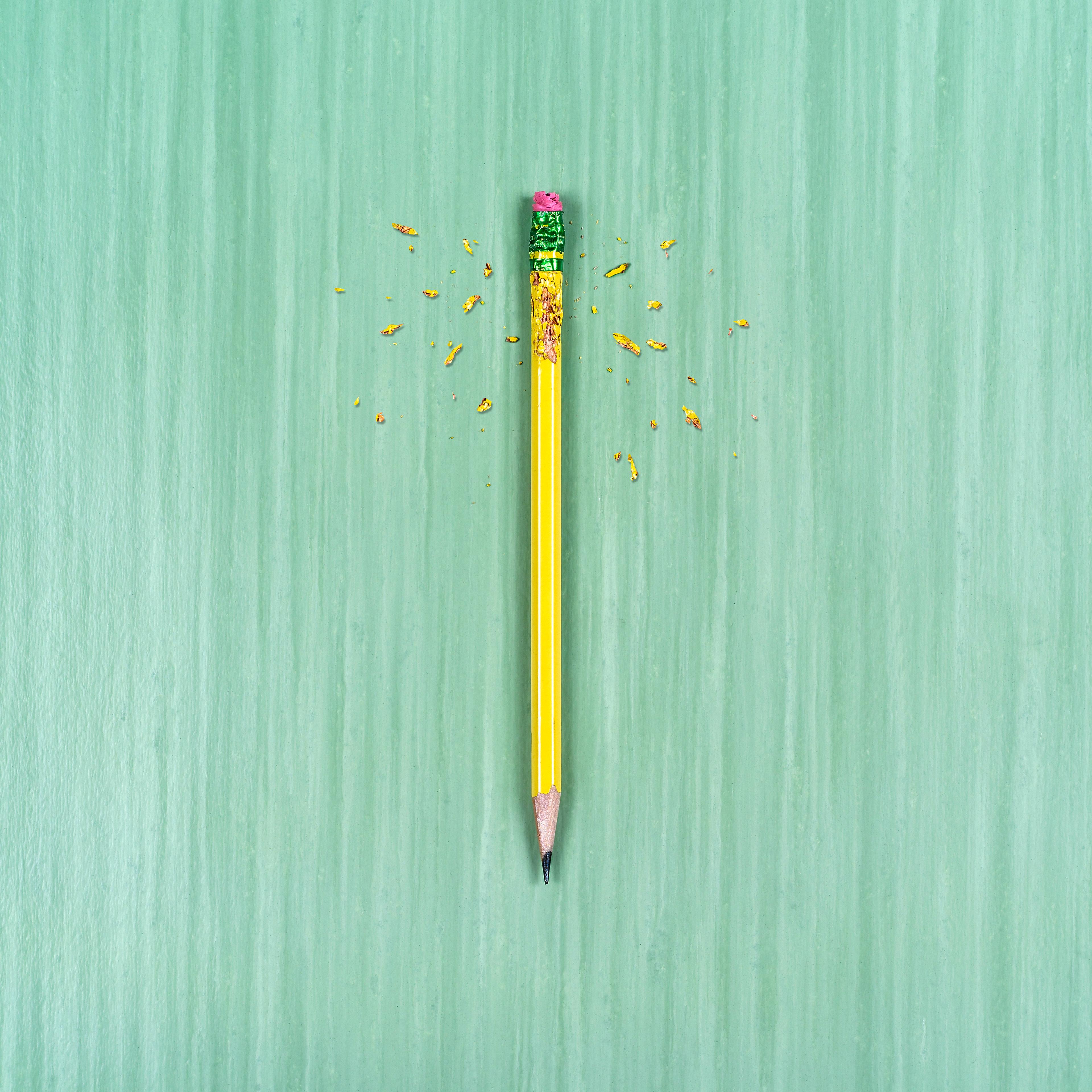 chewed pencil
