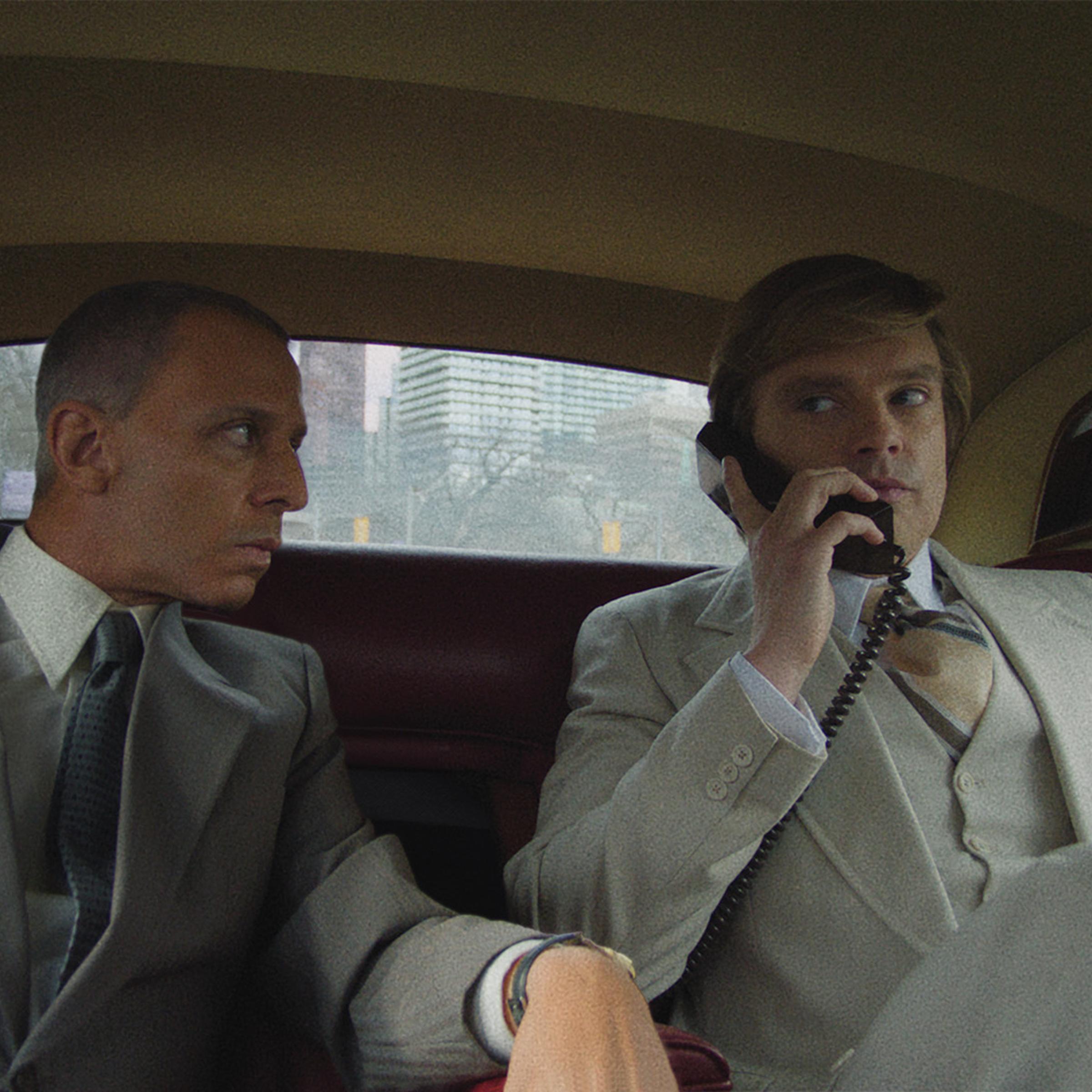 Jeremy Strong and Sebastian Stan in <i>The Apprentice</i>