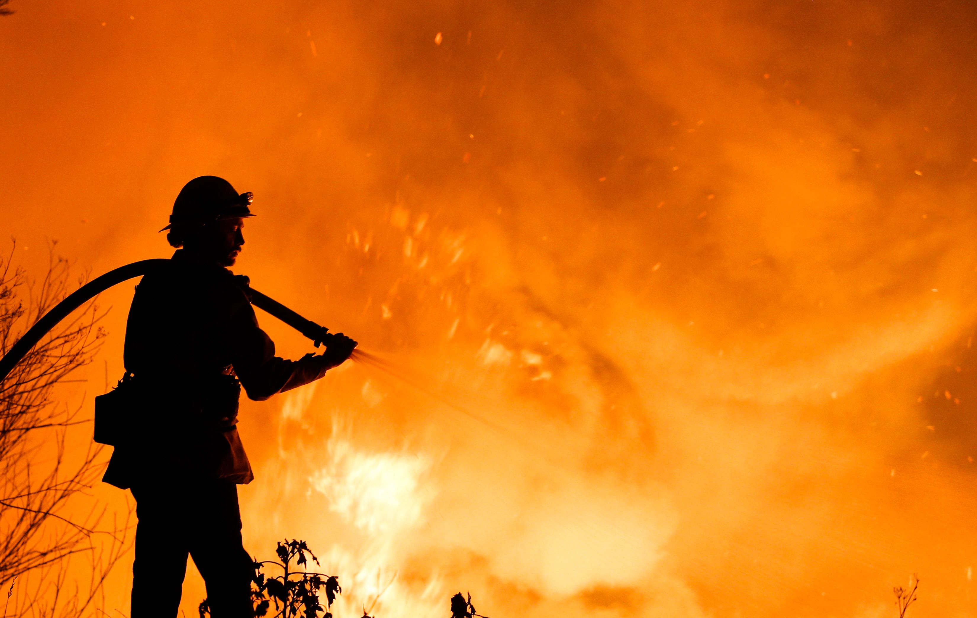 Fire in Santa Paula, California