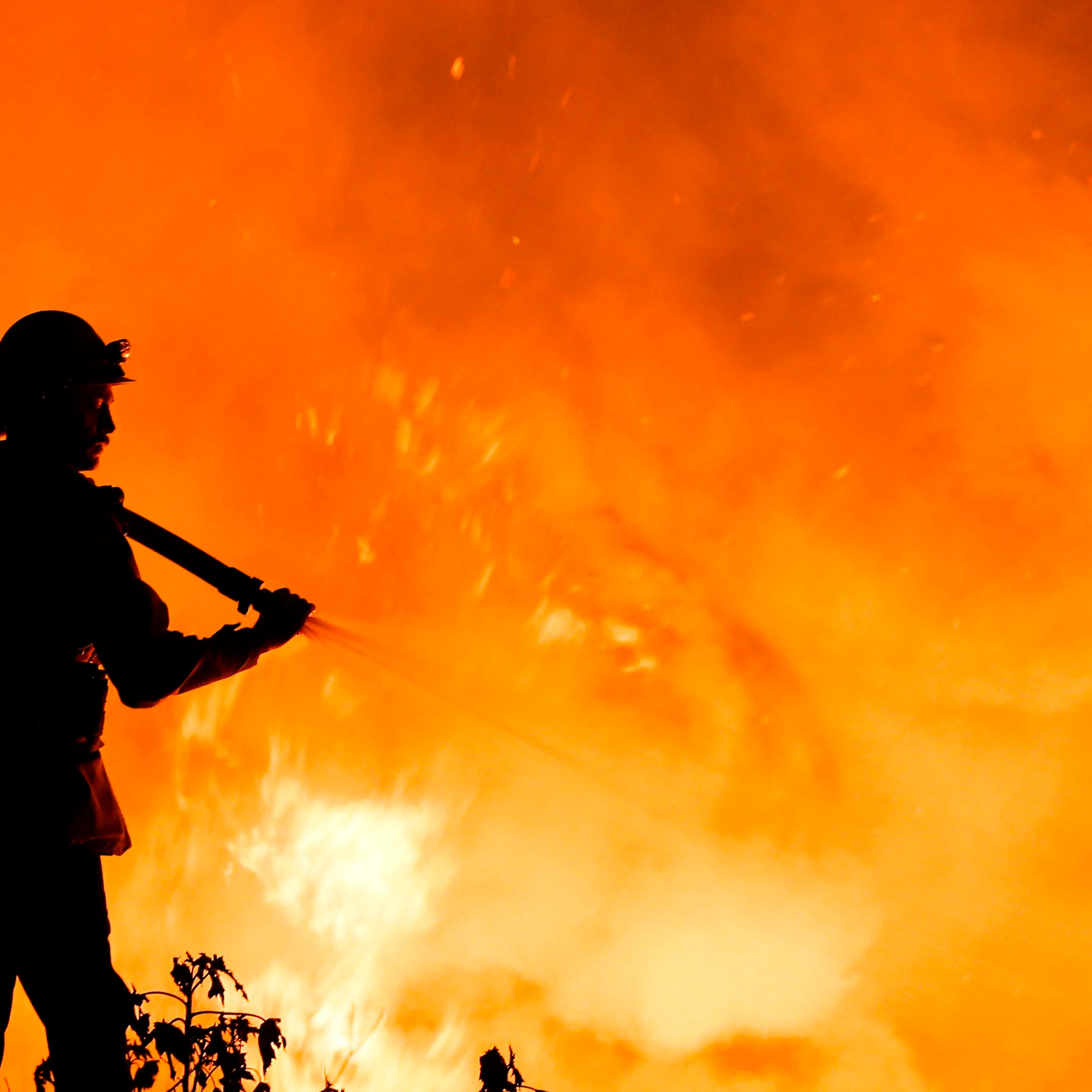 Fire in Santa Paula, California