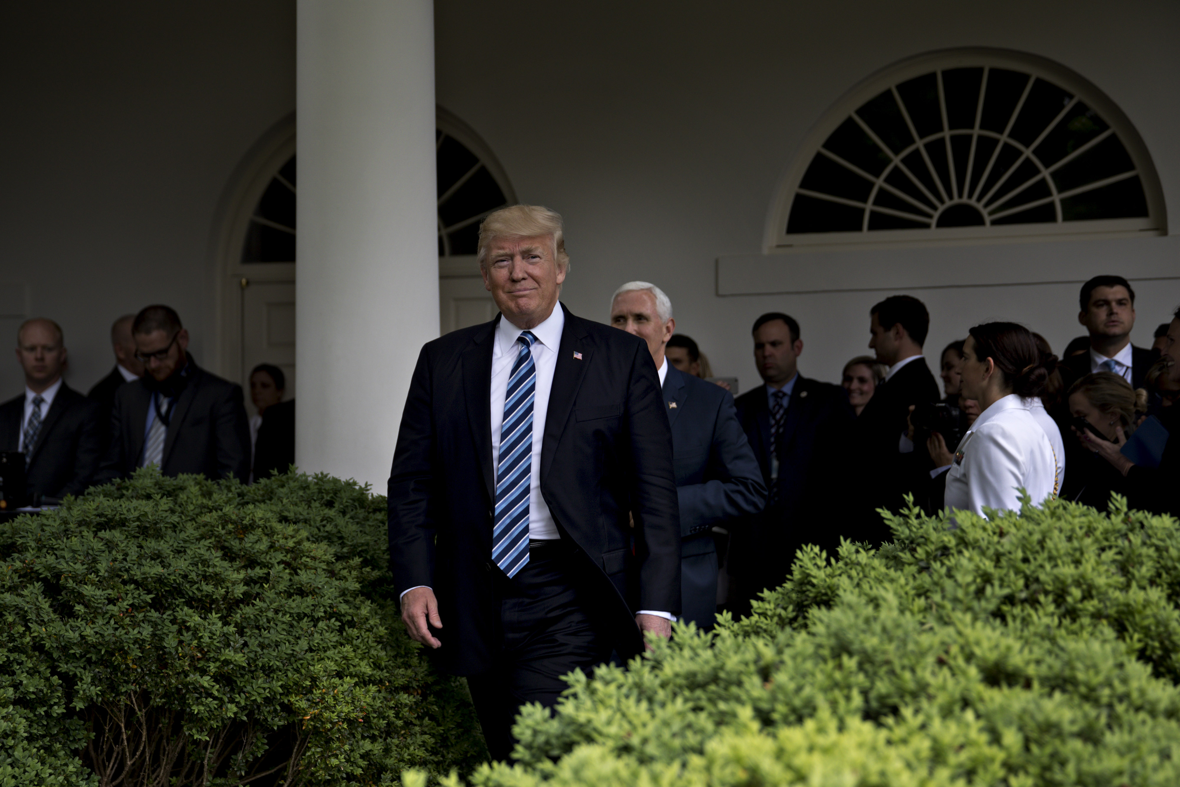 President Trump And Republicans Hold Press Conference As House Passes Obamacare Repeal