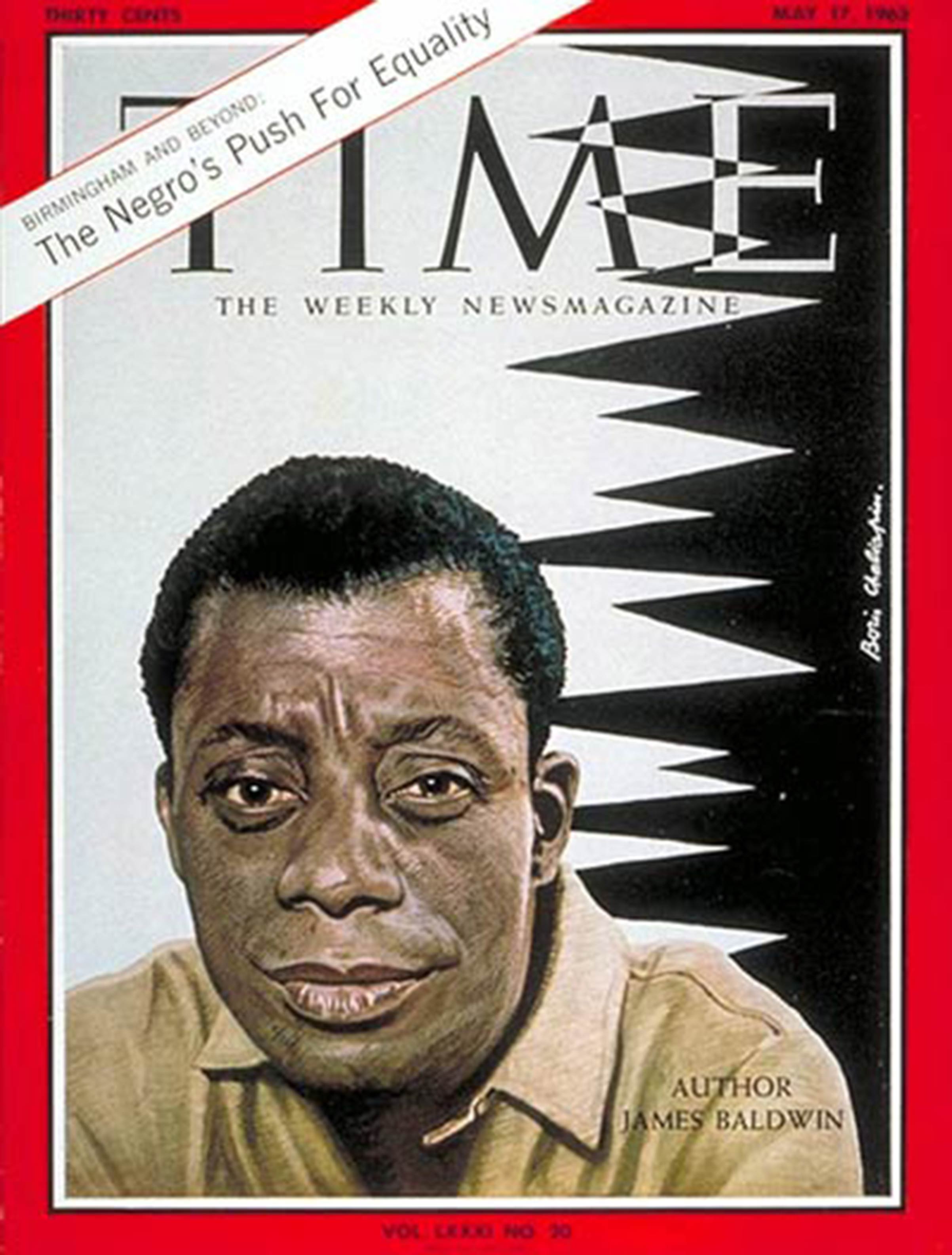 Author James Baldwin on the cover of TIME's May 17, 1963, issue.