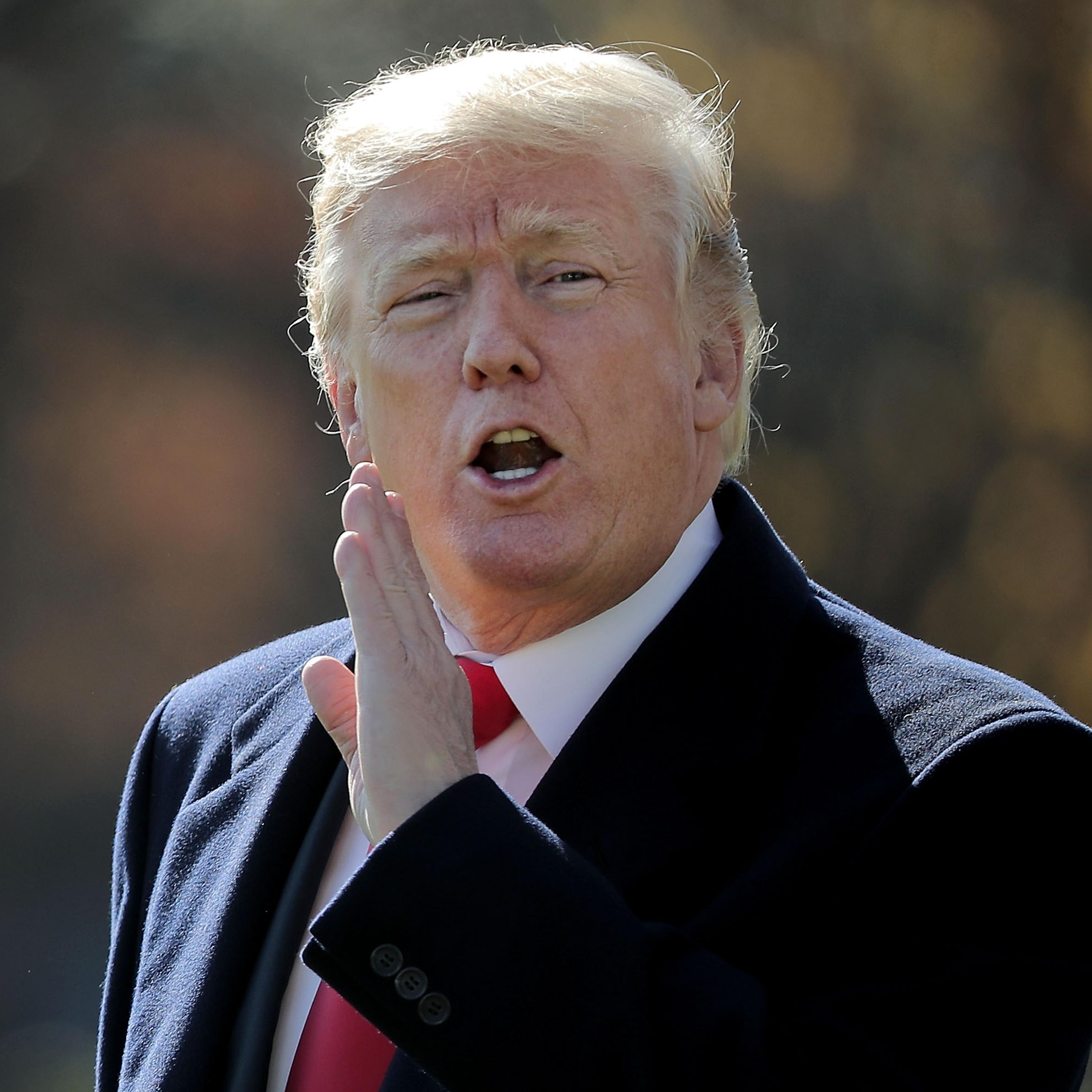 President Trump Departs White House En Route To St. Charles, Missouri