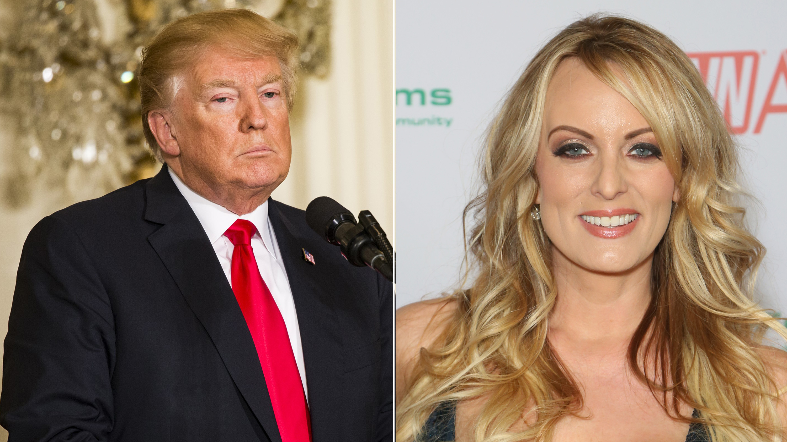 President Donald Trump and Stormy Daniels