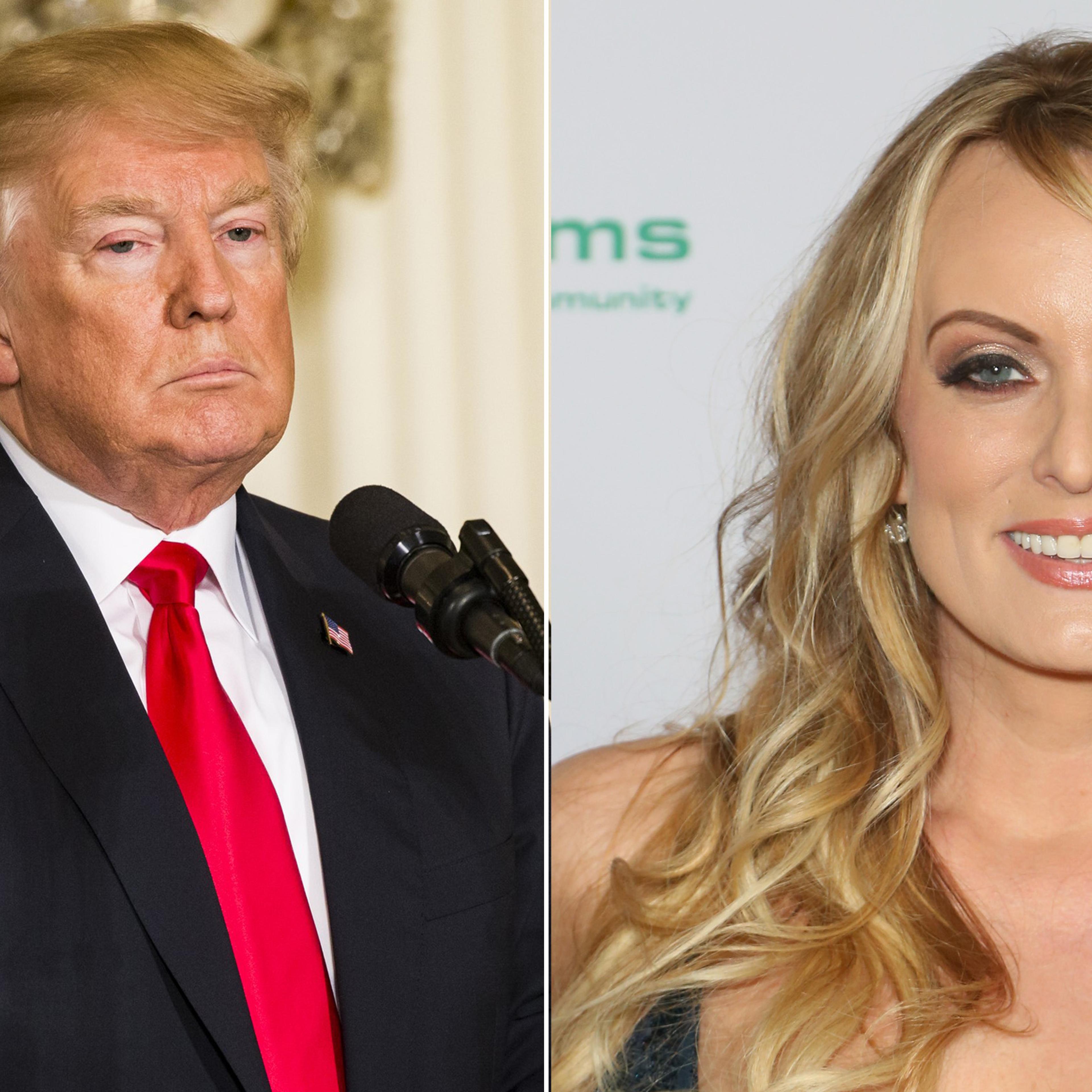 President Donald Trump and Stormy Daniels