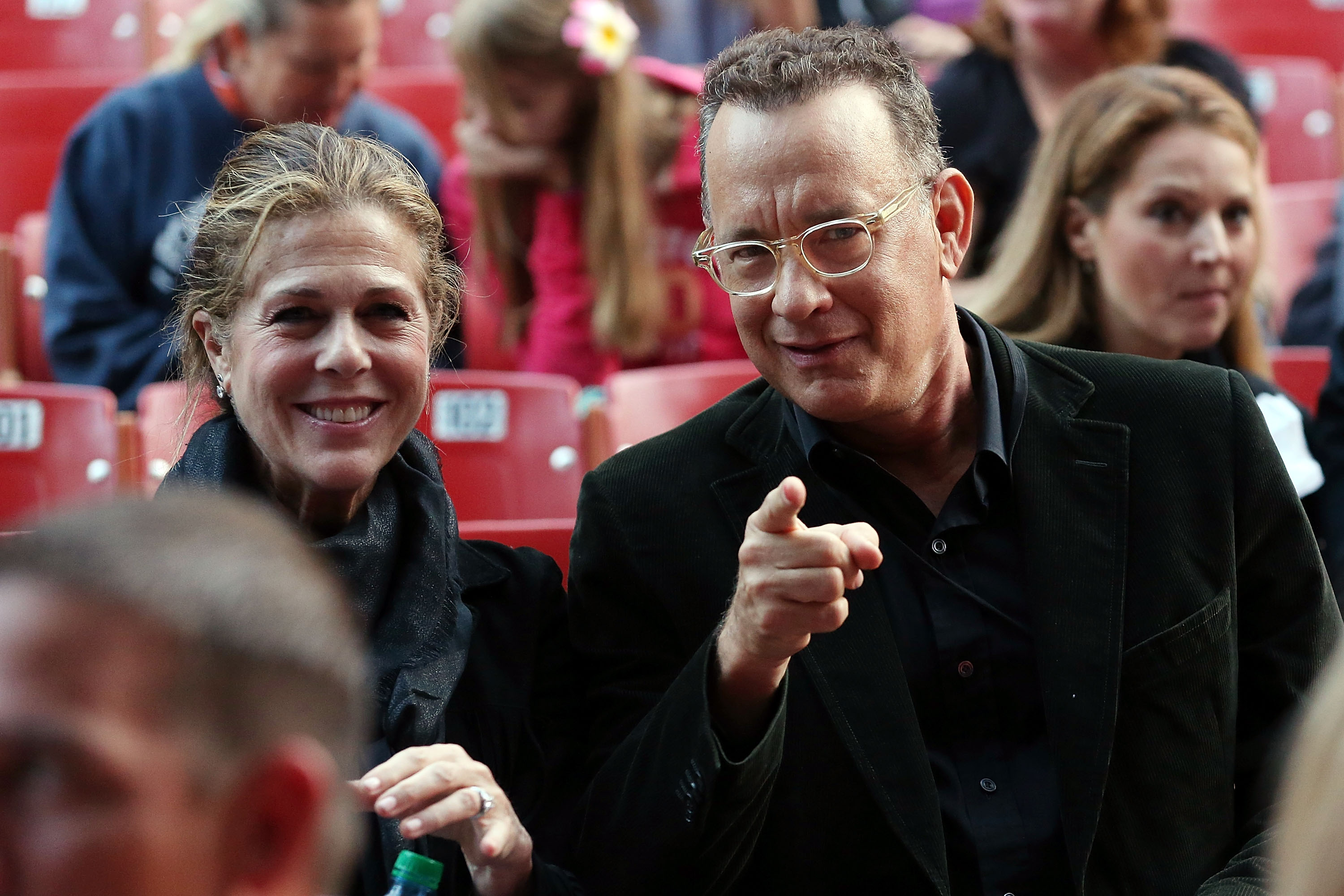 Tom Hanks and Rita Wilson attend the Gavin DeGraw and Matt Nathanson concert at The Greek Theatre on June 18, 2014 in Los Angeles.