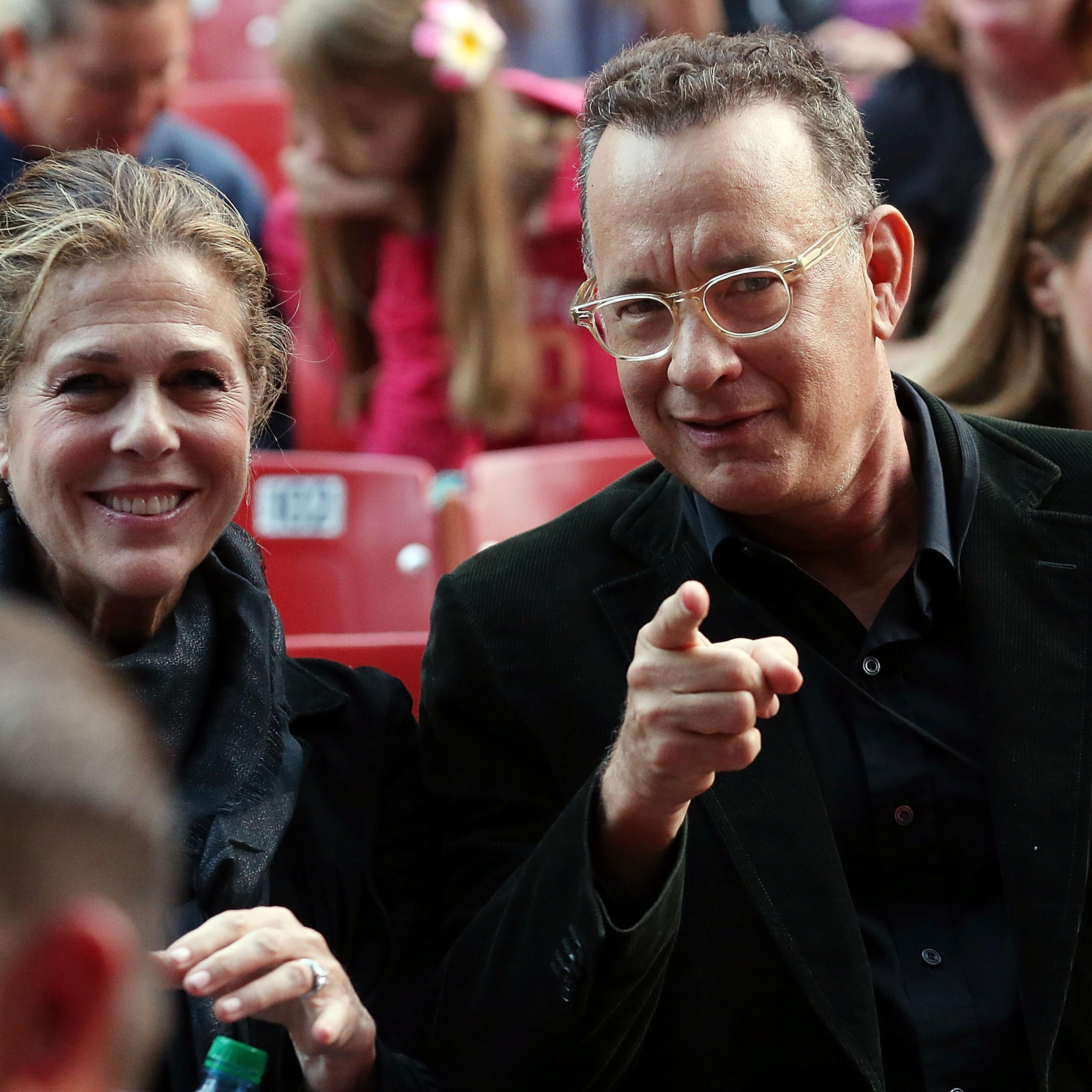 Tom Hanks and Rita Wilson attend the Gavin DeGraw and Matt Nathanson concert at The Greek Theatre on June 18, 2014 in Los Angeles.
