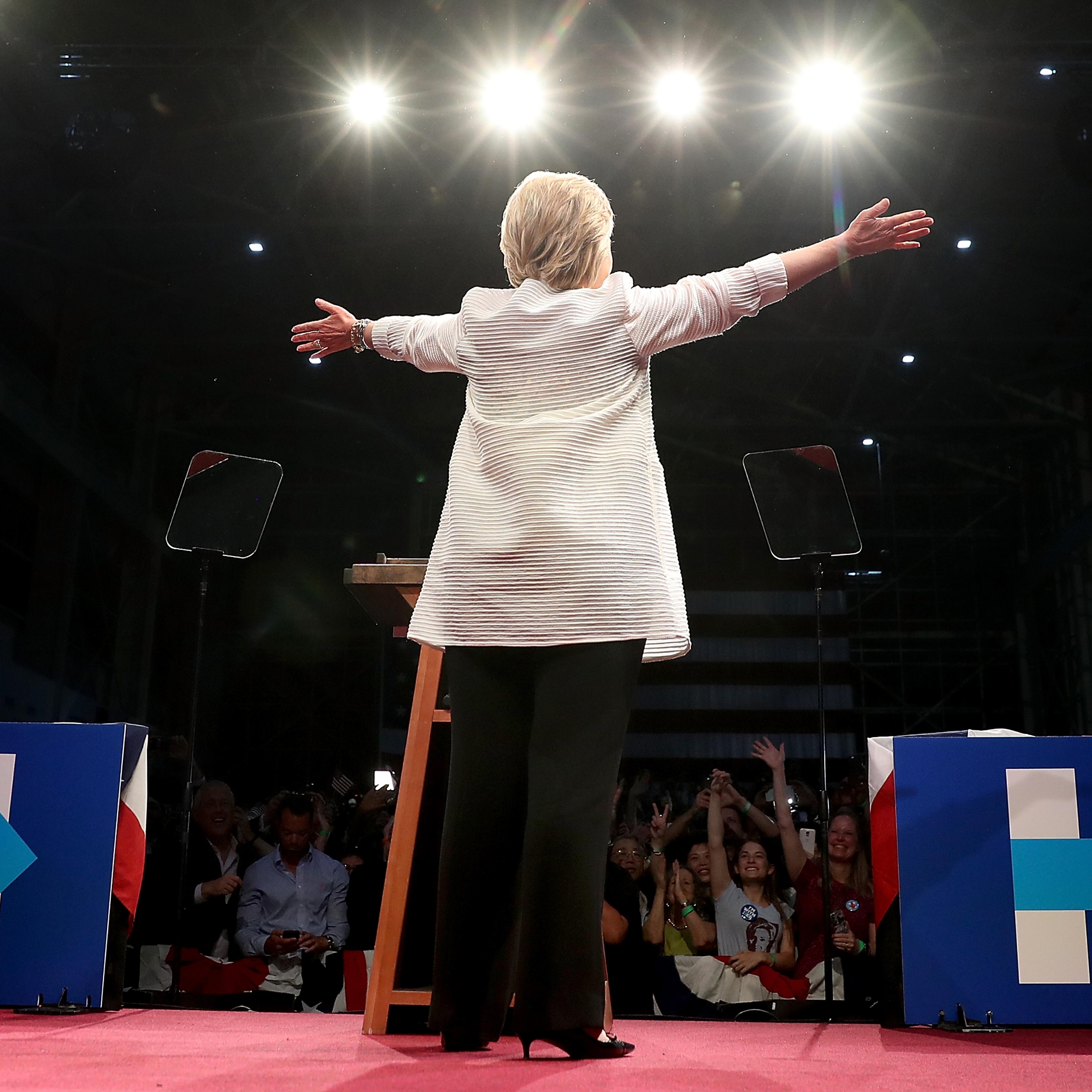 Hillary Clinton Holds Primary Night Event In Brooklyn, New York