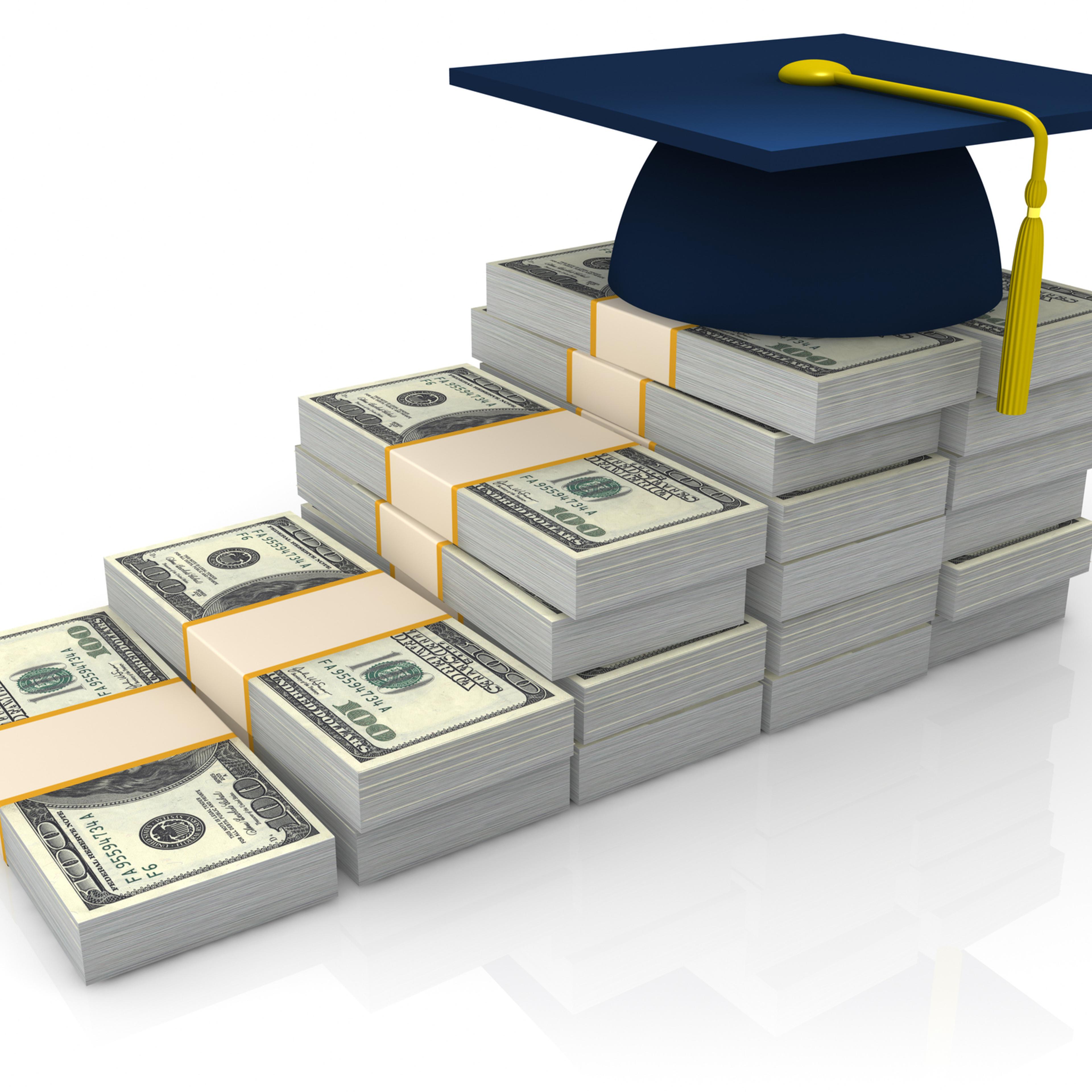 Cap on the stack of dollars