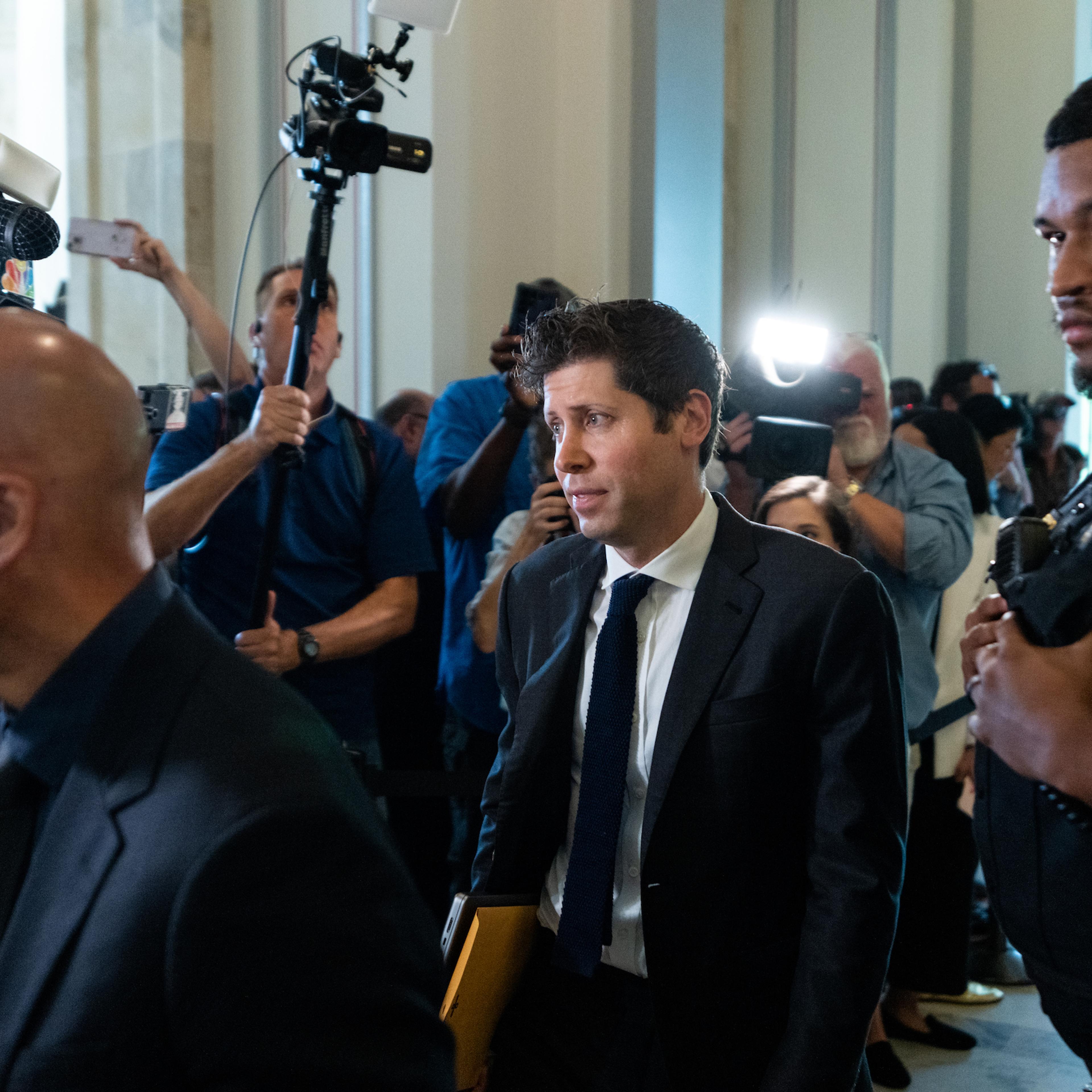 OpenAI CEO Sam Altman arrives for the "AI Insight Forum" outside the Kennedy Caucus Room in the Russell Senate Office Building on Wednesday. September 13, 2023.