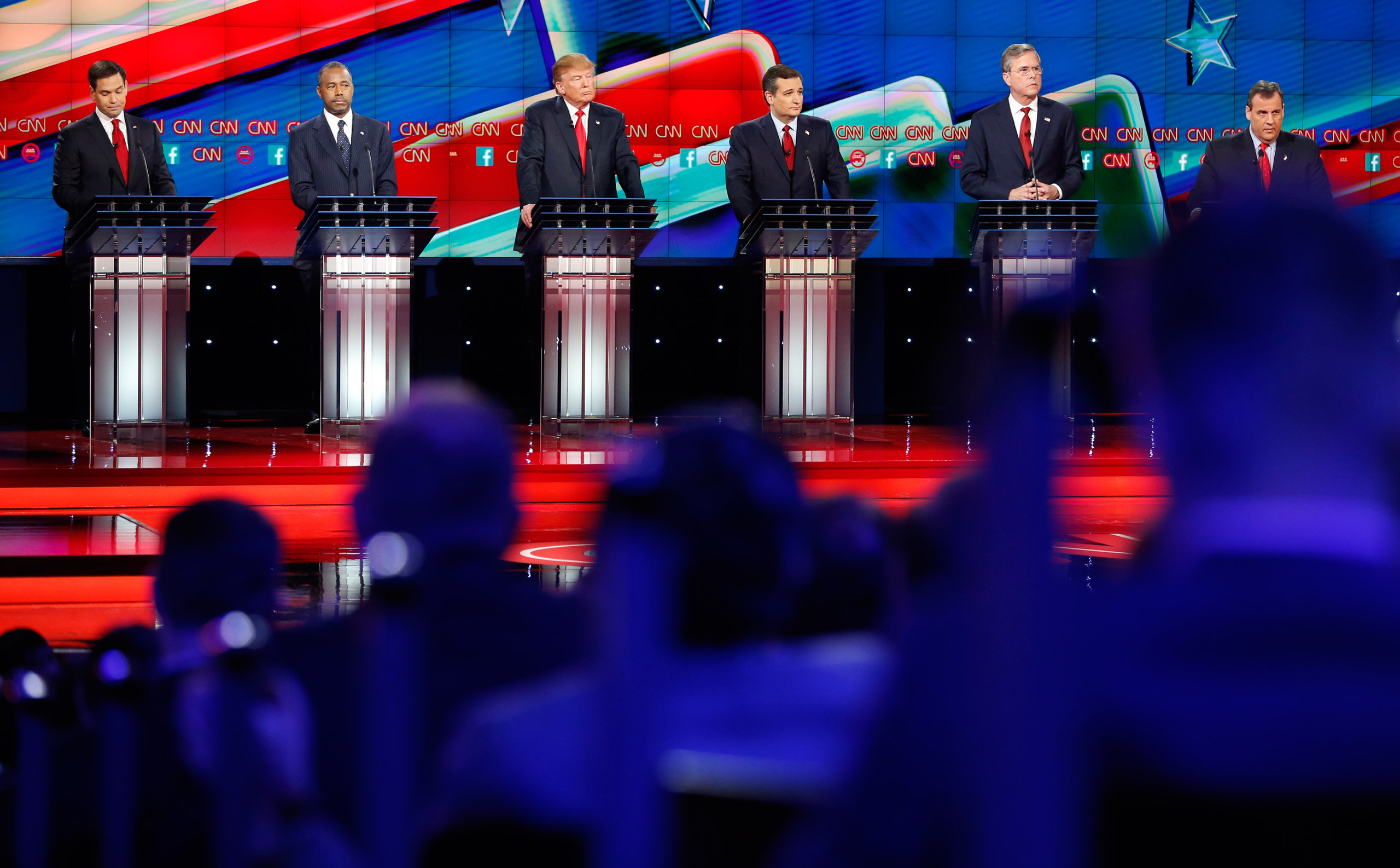 Marco Rubio, Ben Carson, Donald Trump, Ted Cruz, Jeb Bush, Chris Christie
