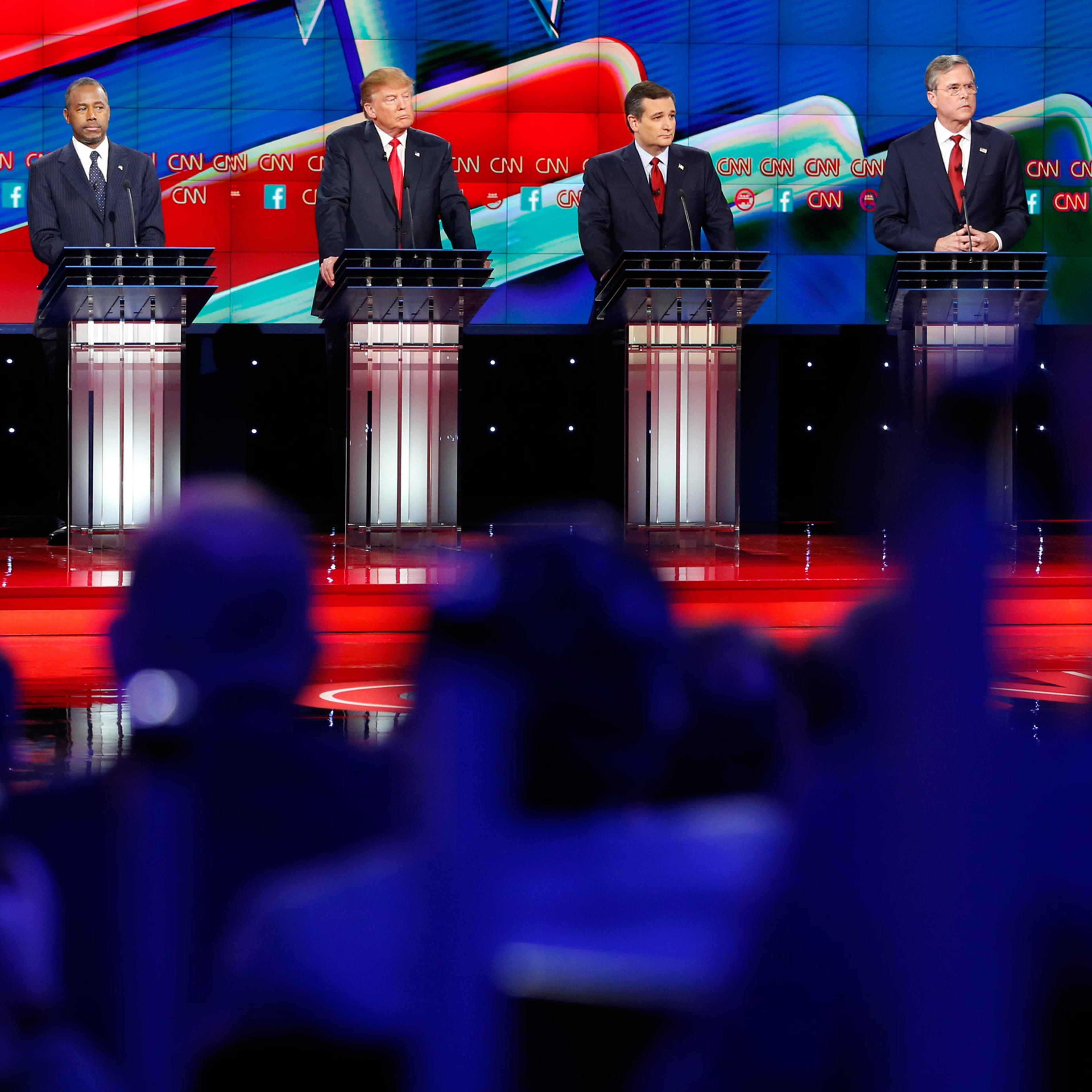 Marco Rubio, Ben Carson, Donald Trump, Ted Cruz, Jeb Bush, Chris Christie