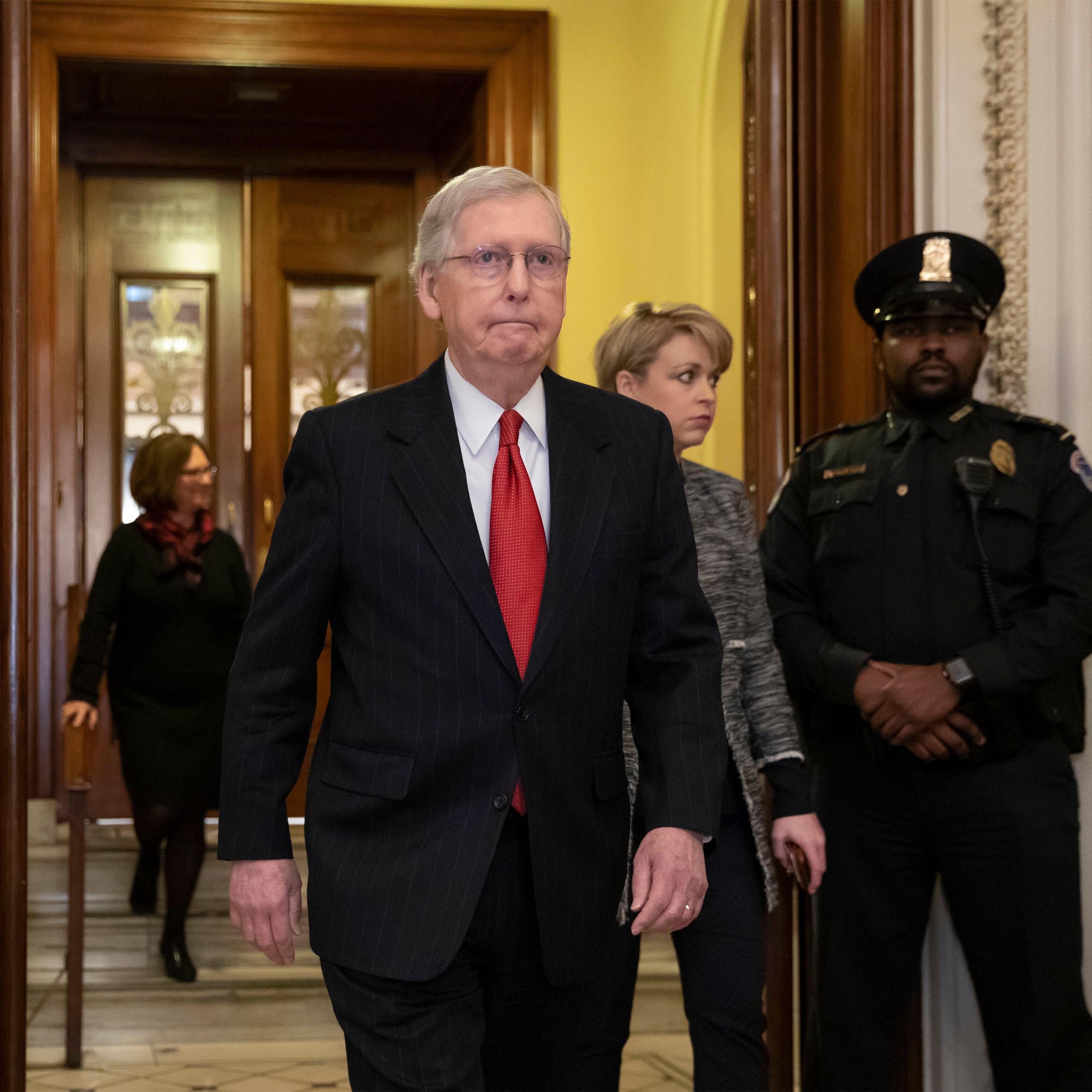 Mitch McConnell goes to vote on Democratic bill to end government shutdown