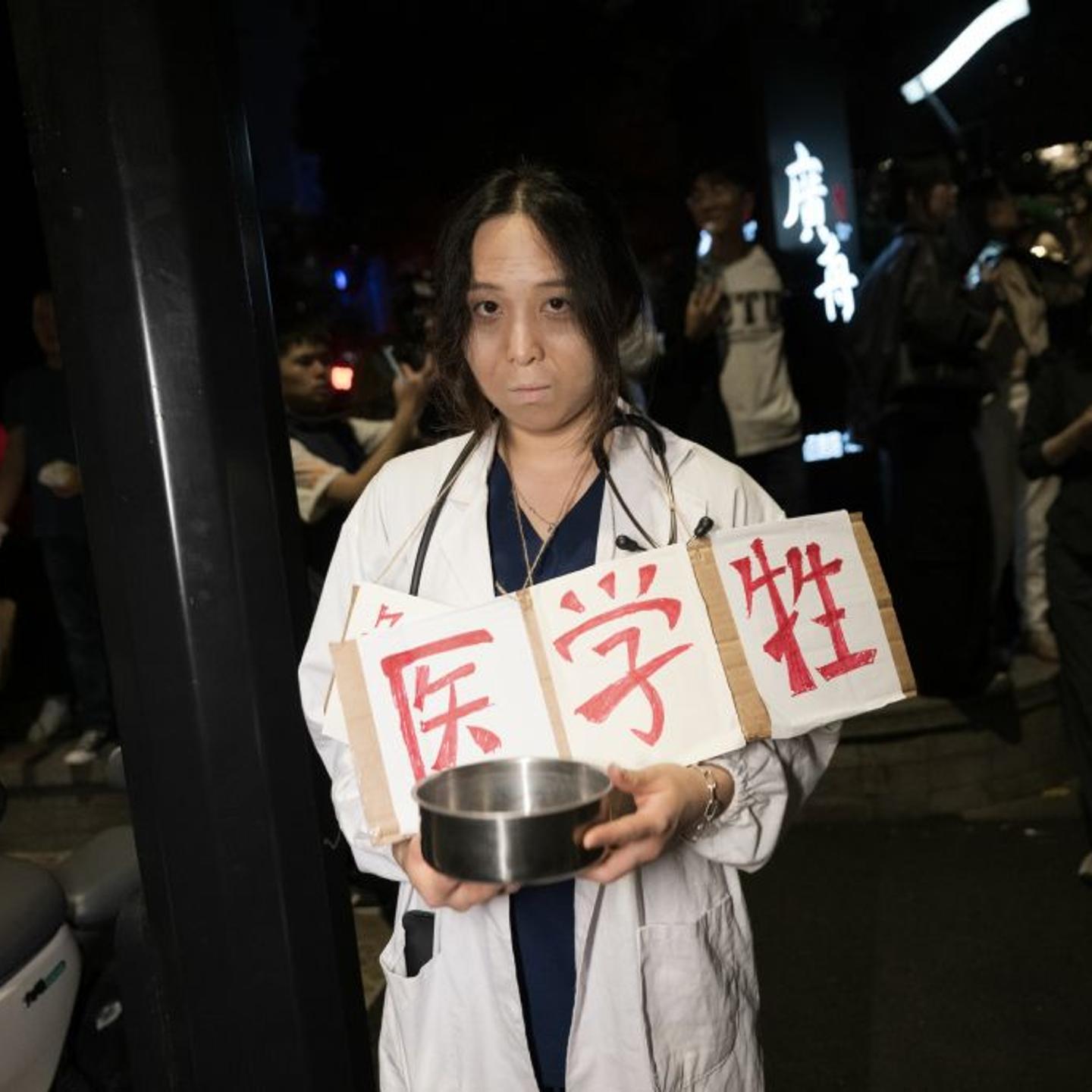 People in Various Halloween-themed Costumes Play in Shanghai