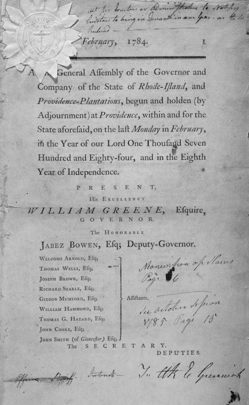Act For Abolition Of Slavery