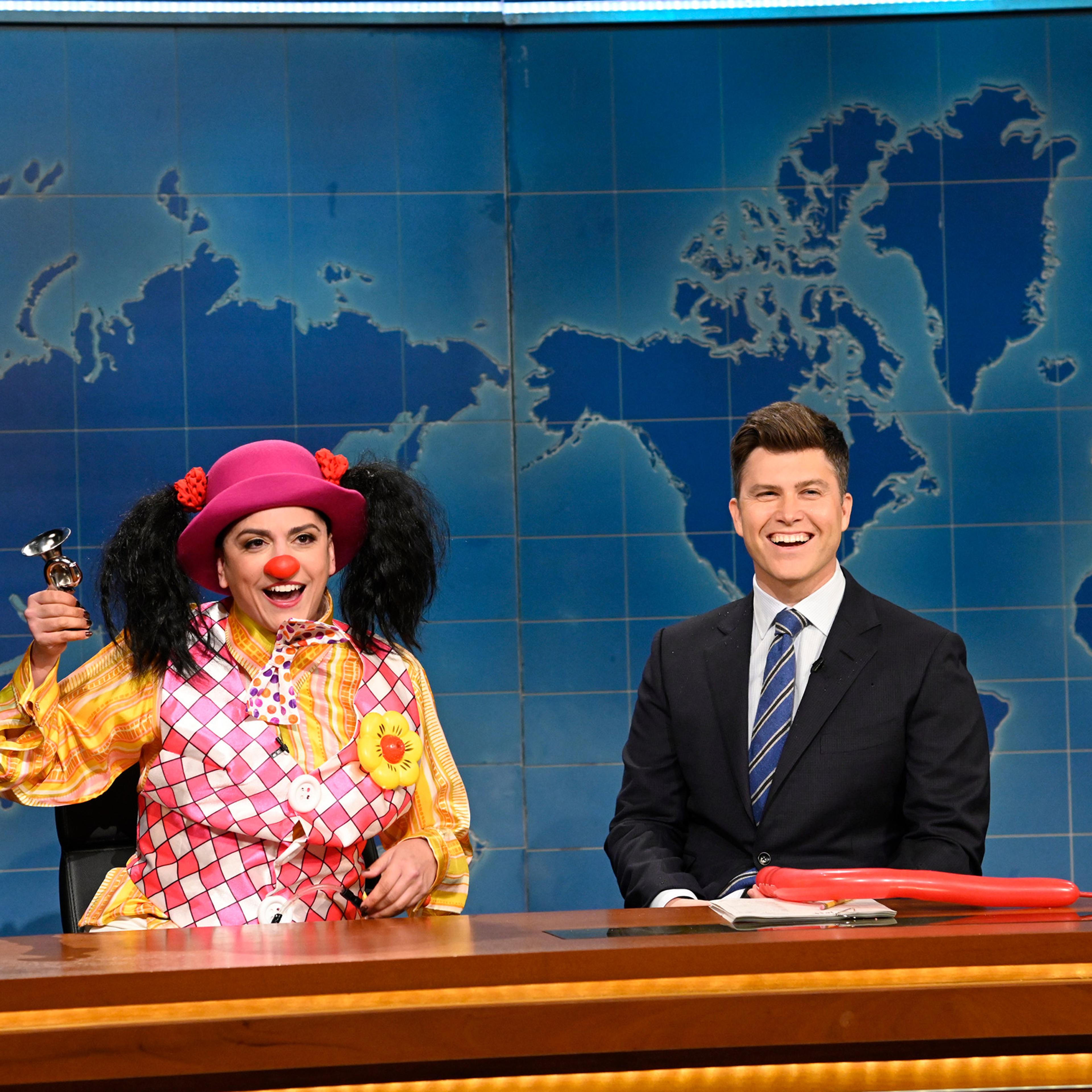 Cecily Strong as Goober The Clown during Weekend Update on November 6, 2021
