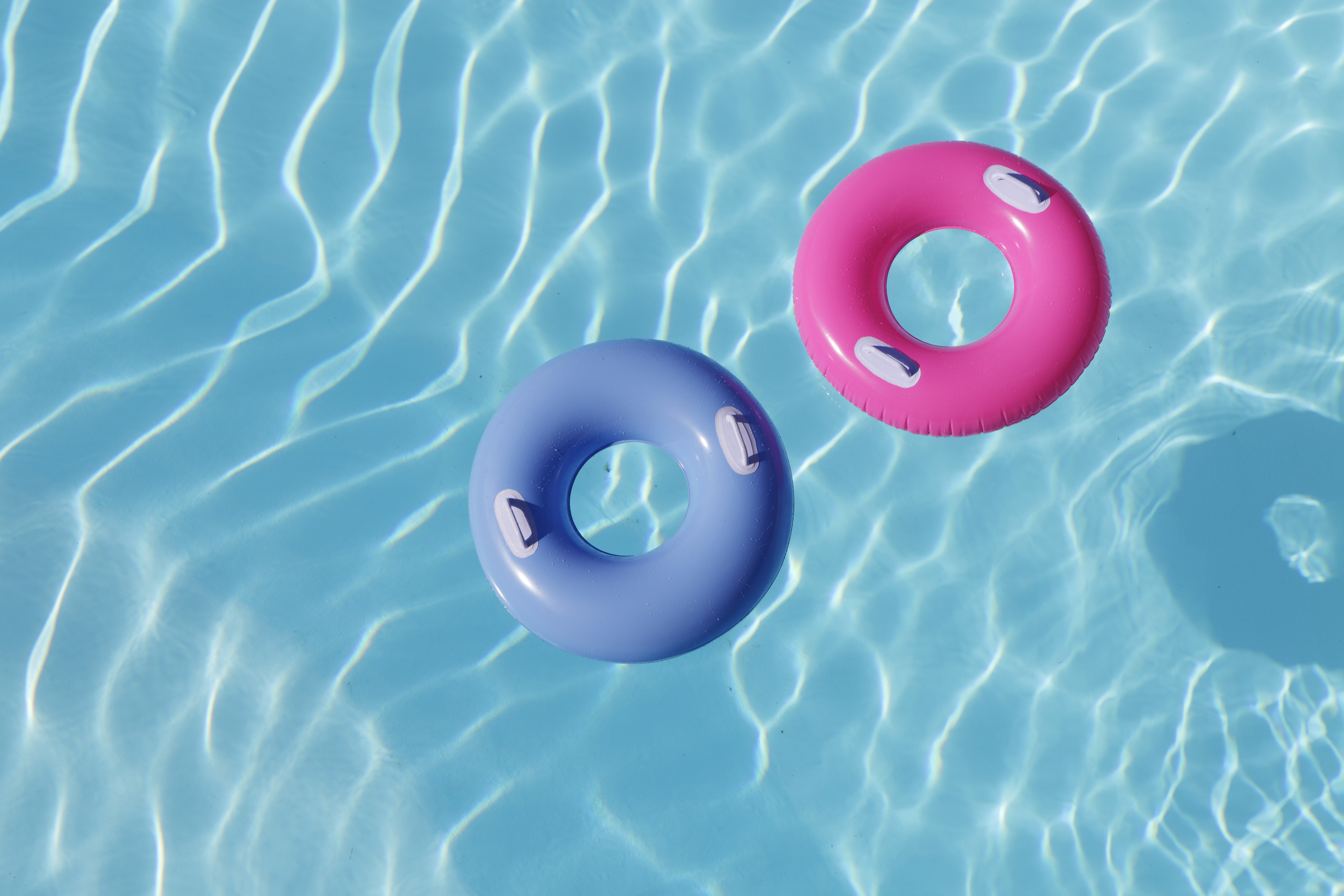 inflatable rings in pool
