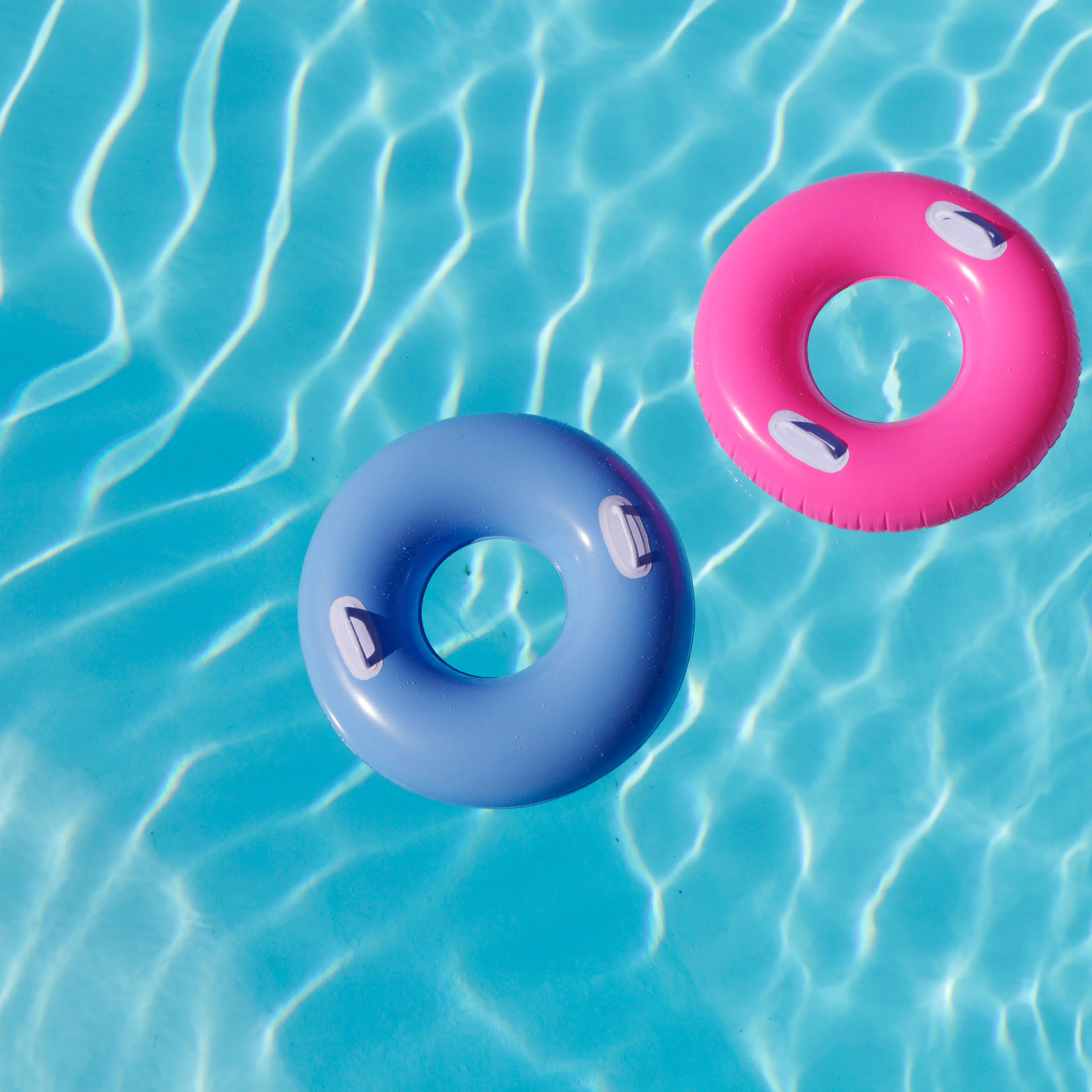inflatable rings in pool