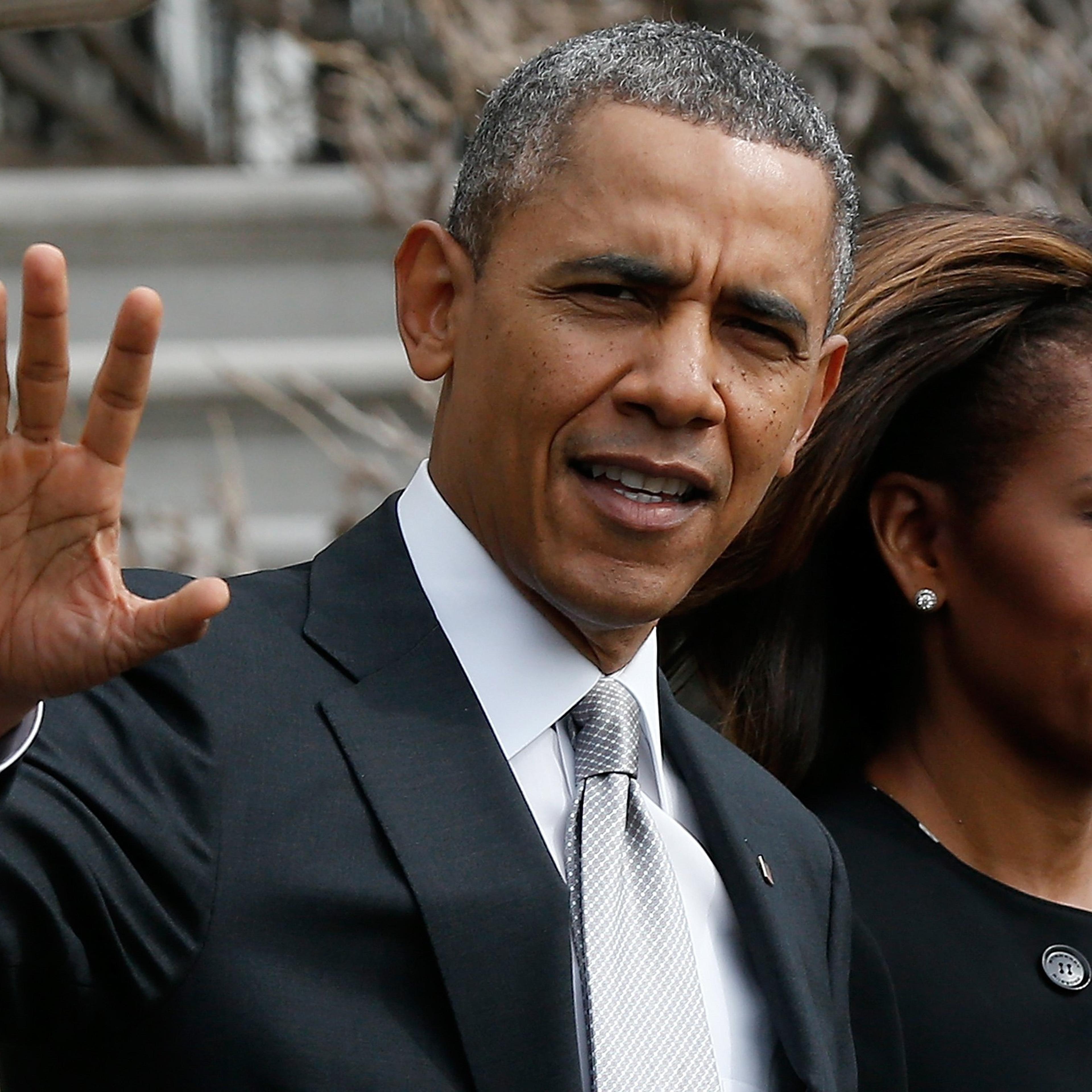President And Mrs. Obama Depart White House For Florida