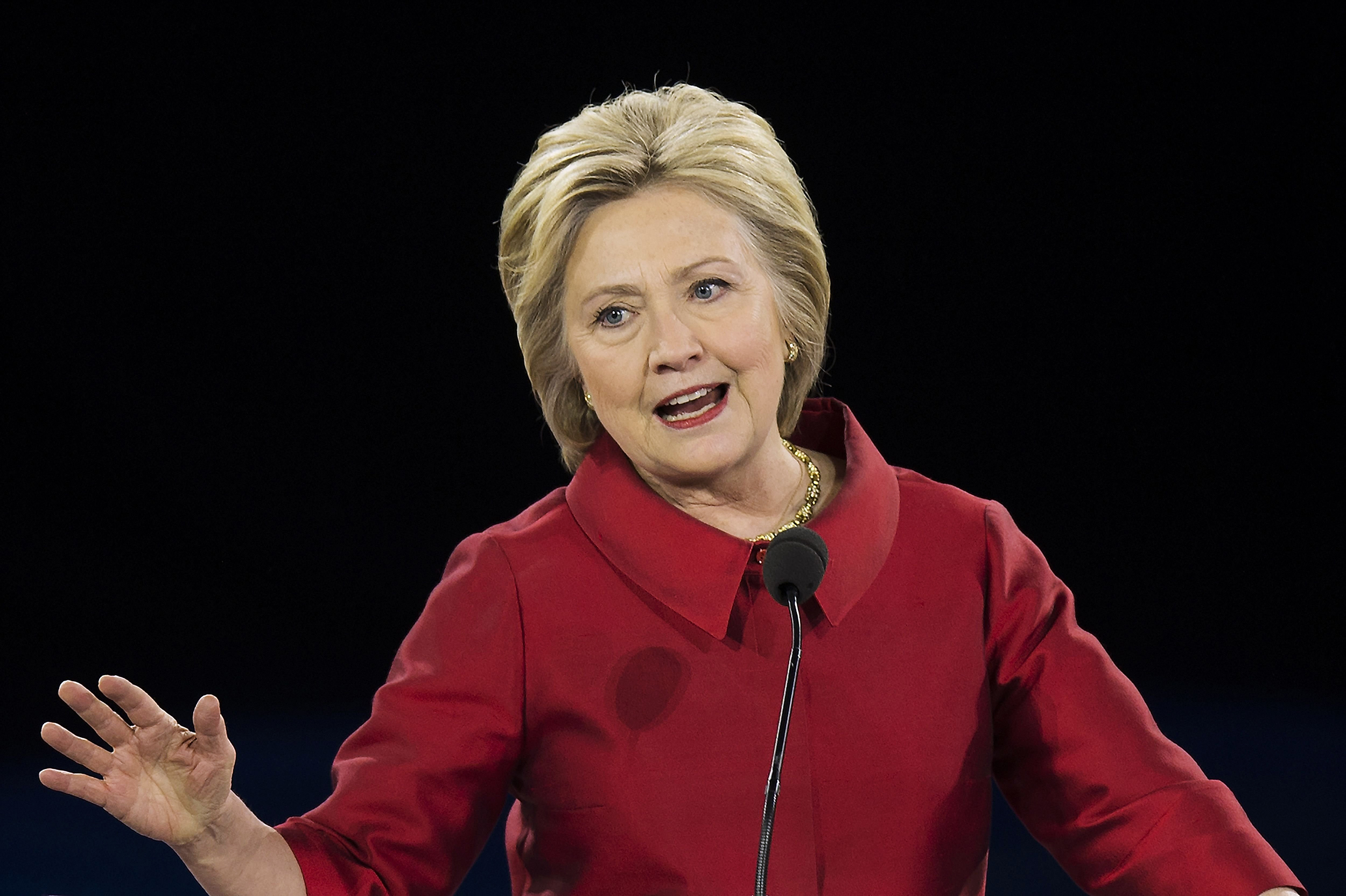 Democratic presidential candidate Hillary Clinton speaks during the 2016 AIPAC Policy Conference in Washington, DC on March 21, 2016.