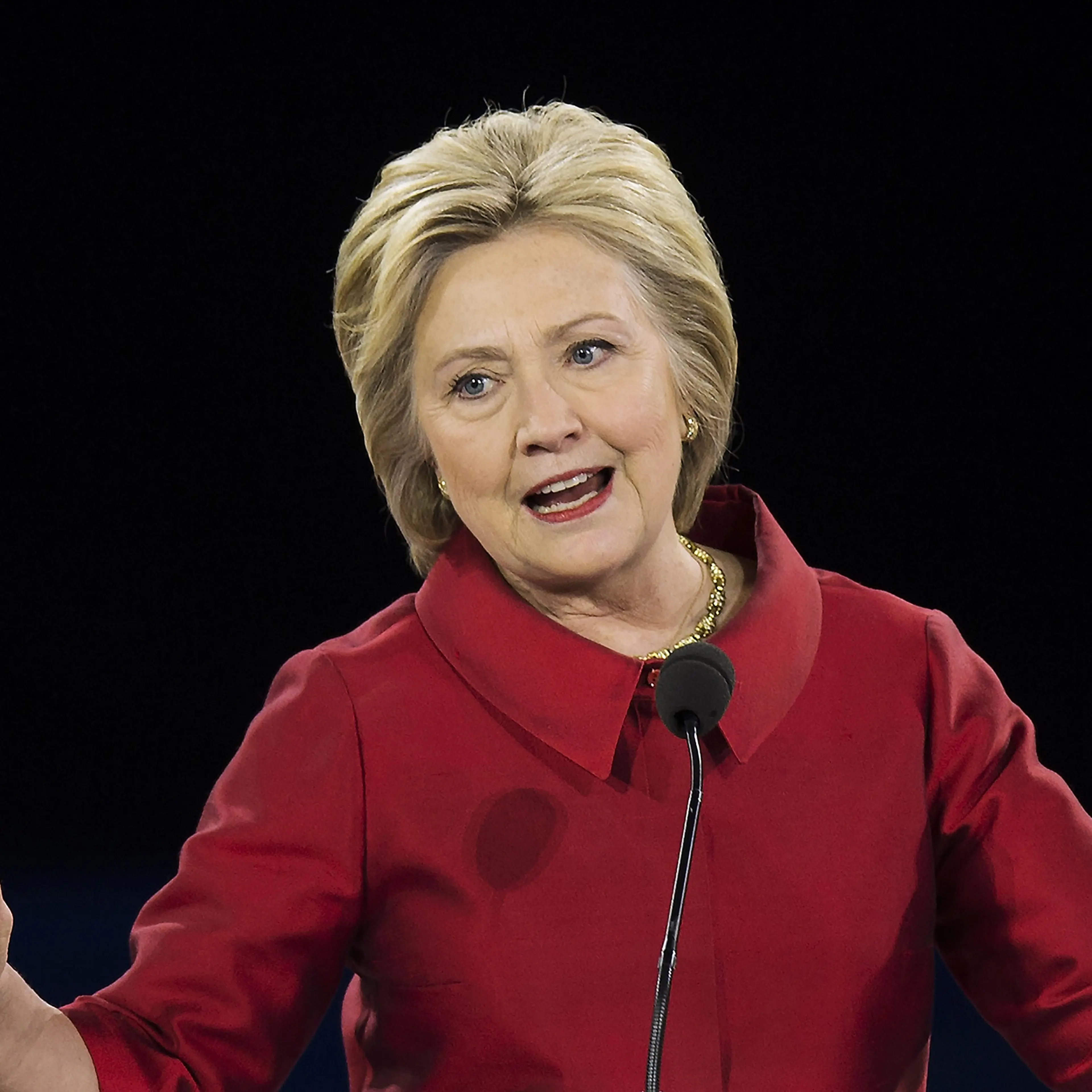 Democratic presidential candidate Hillary Clinton speaks during the 2016 AIPAC Policy Conference in Washington, DC on March 21, 2016.