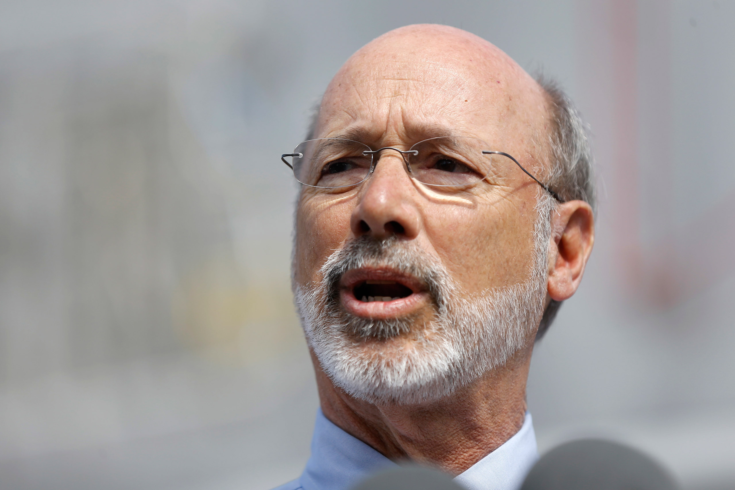 Pennsylvania Gov. Tom Wolf speaks during a news conference in Philadelphia, March 8, 2016.