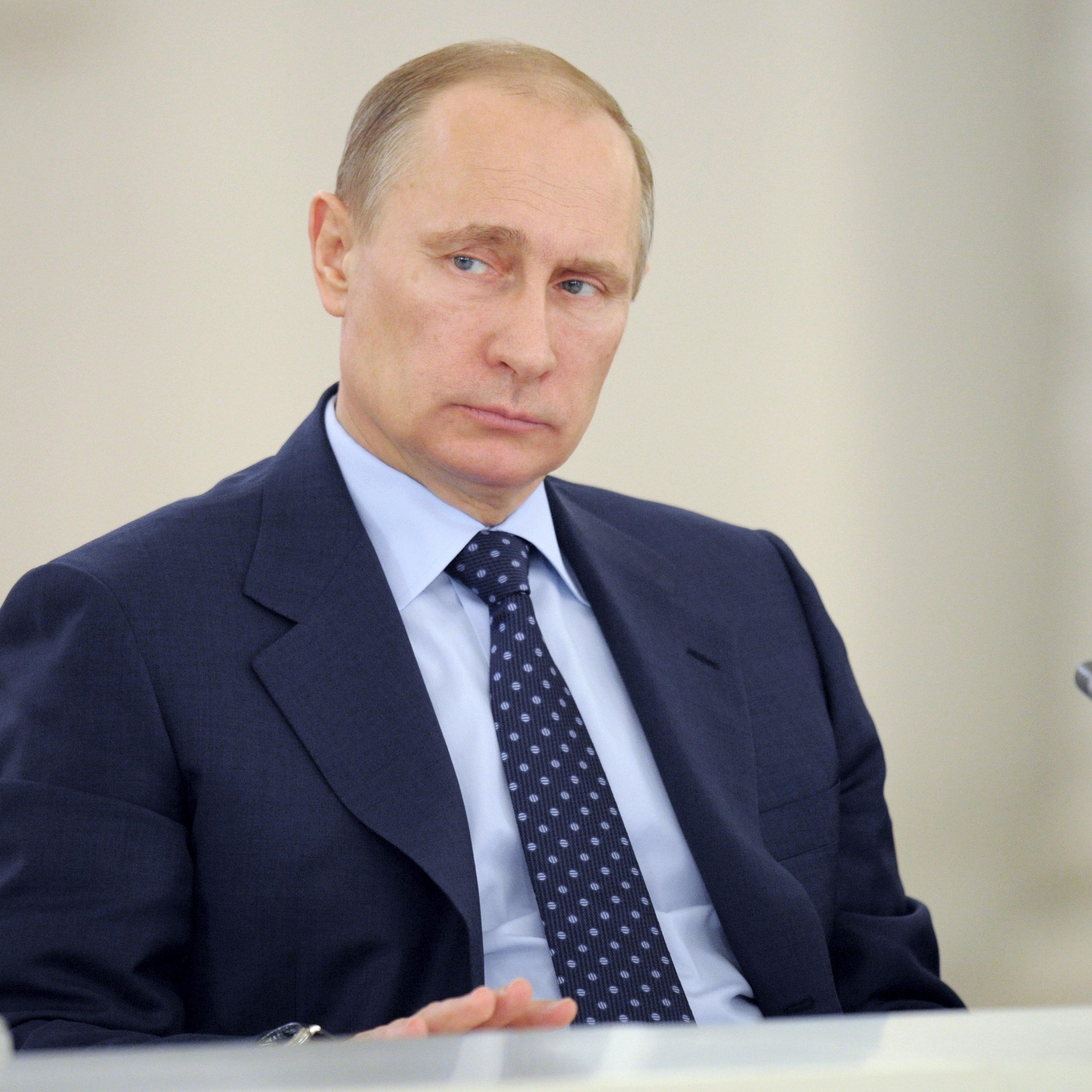 President Vladimir Putin at a meeting of the State Council at the Kremlin in Moscow, on April 21, 2014.