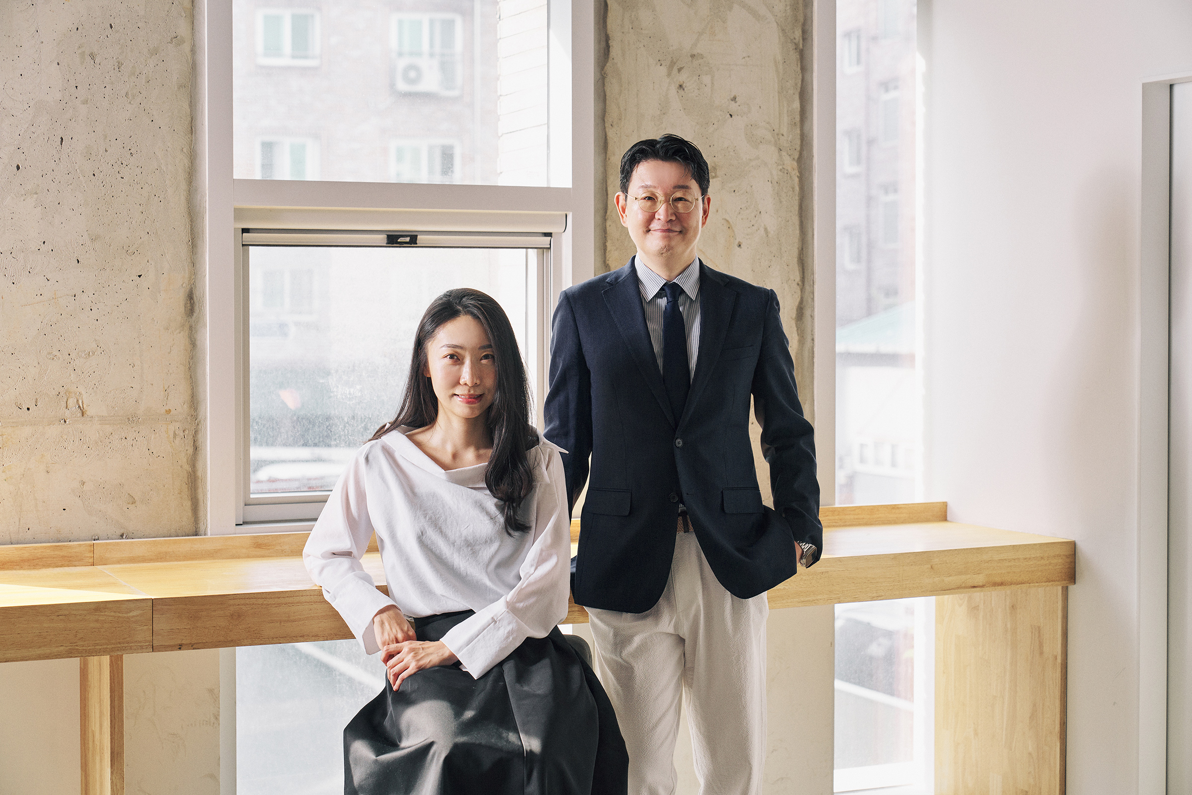 From left, Vice Director of Mental Health Korea Chang Eun-ha, and the Director, Choi Yunu, on April 14, 2024.