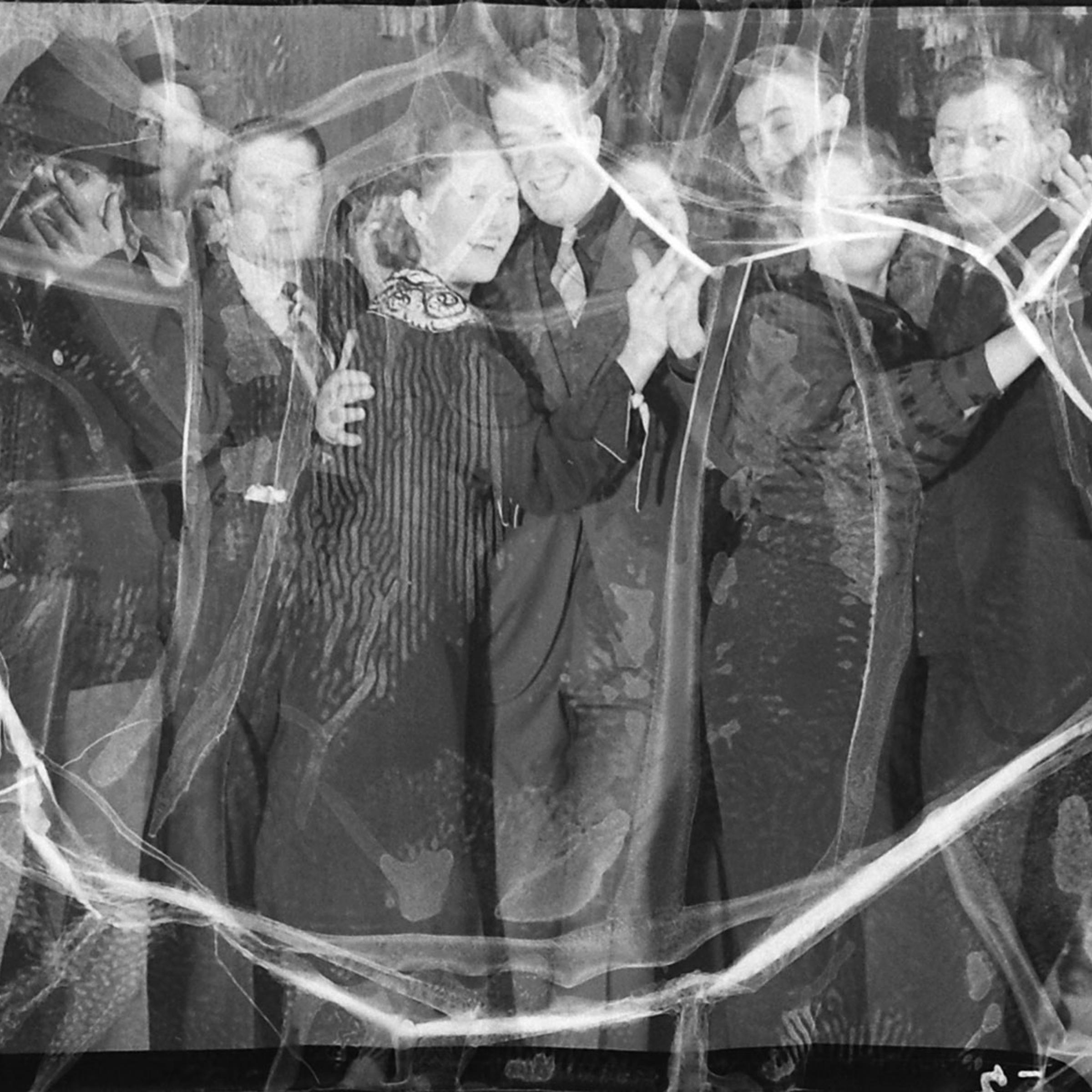 Damaged negative from Margaret Bourke-White's Fort Peck Dam assignment for LIFE magazine, 1936.