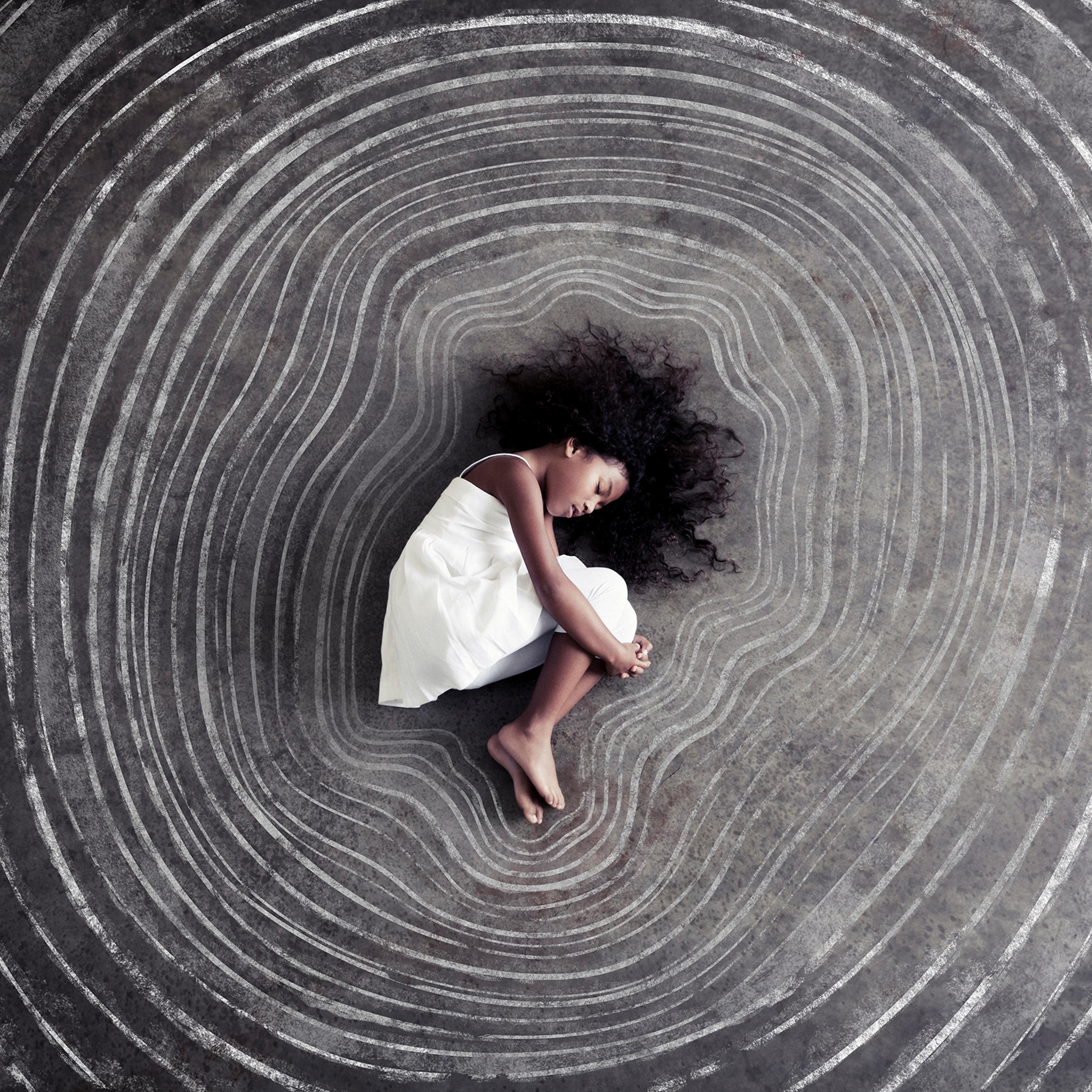 Child Inside Tree Growth Rings