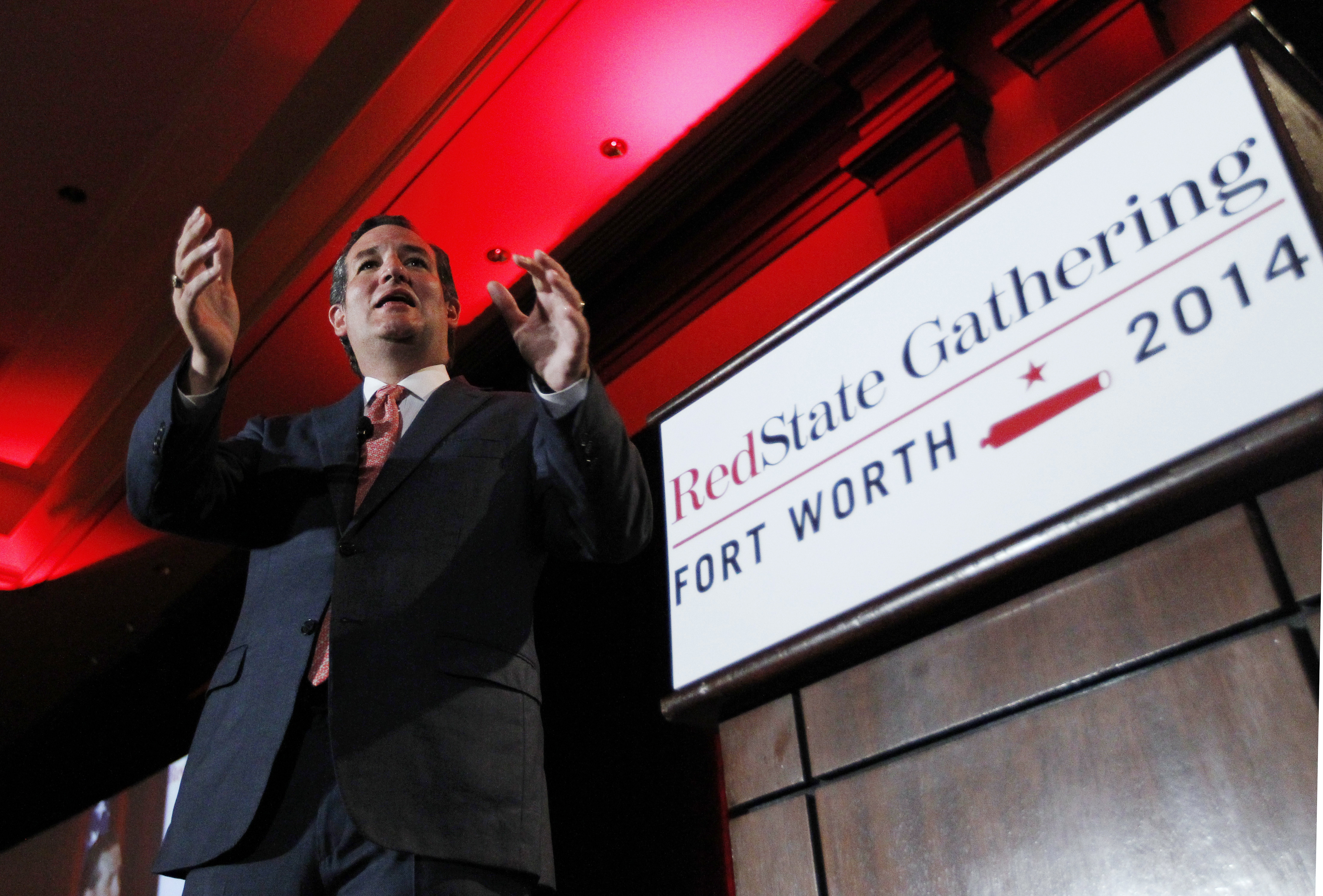 U.S. Sen. Ted Cruz, R-Texas, delivers a speech to 2014 Red State Gathering attendees on Aug. 8, 2014, in Fort Worth, Texas.