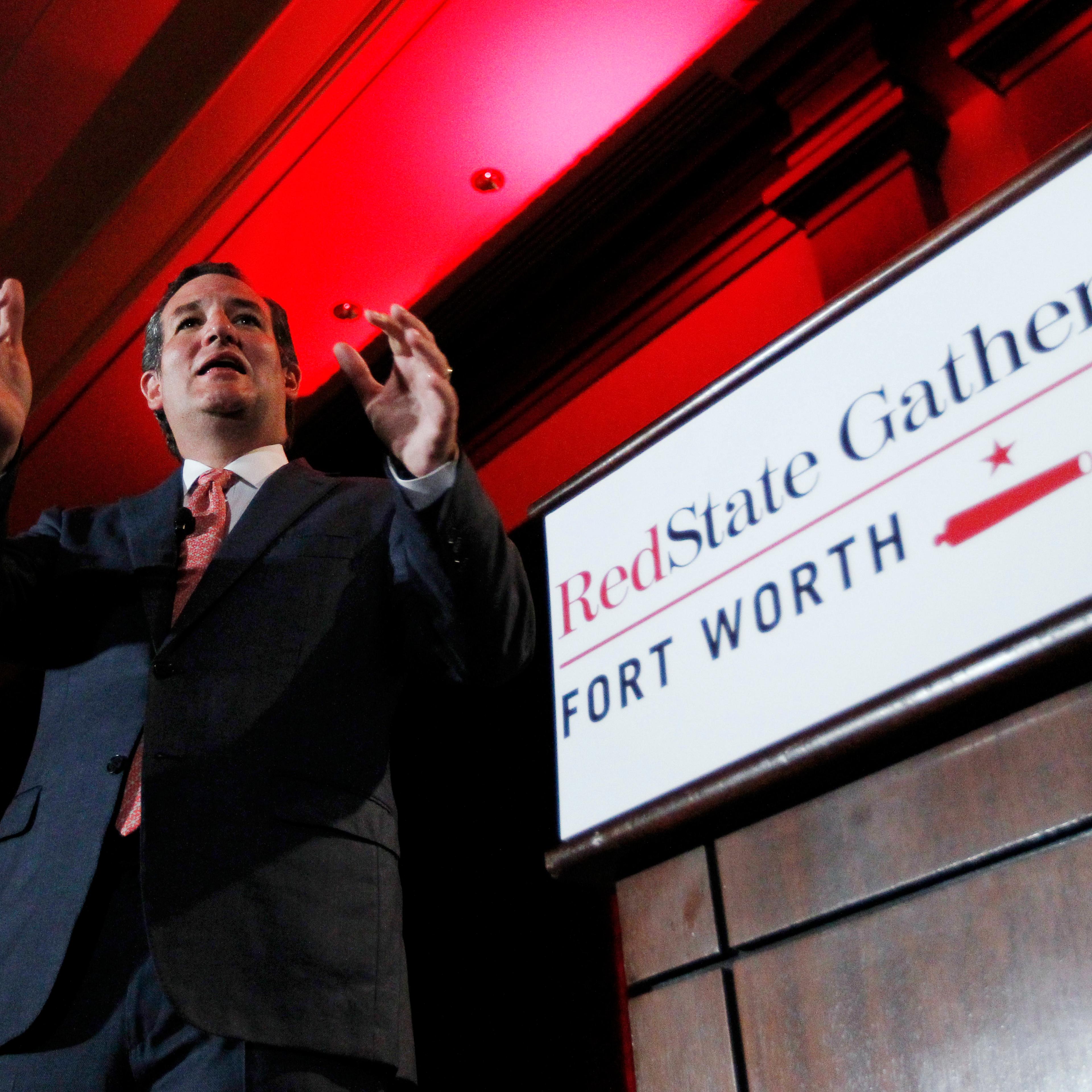 U.S. Sen. Ted Cruz, R-Texas, delivers a speech to 2014 Red State Gathering attendees on Aug. 8, 2014, in Fort Worth, Texas.