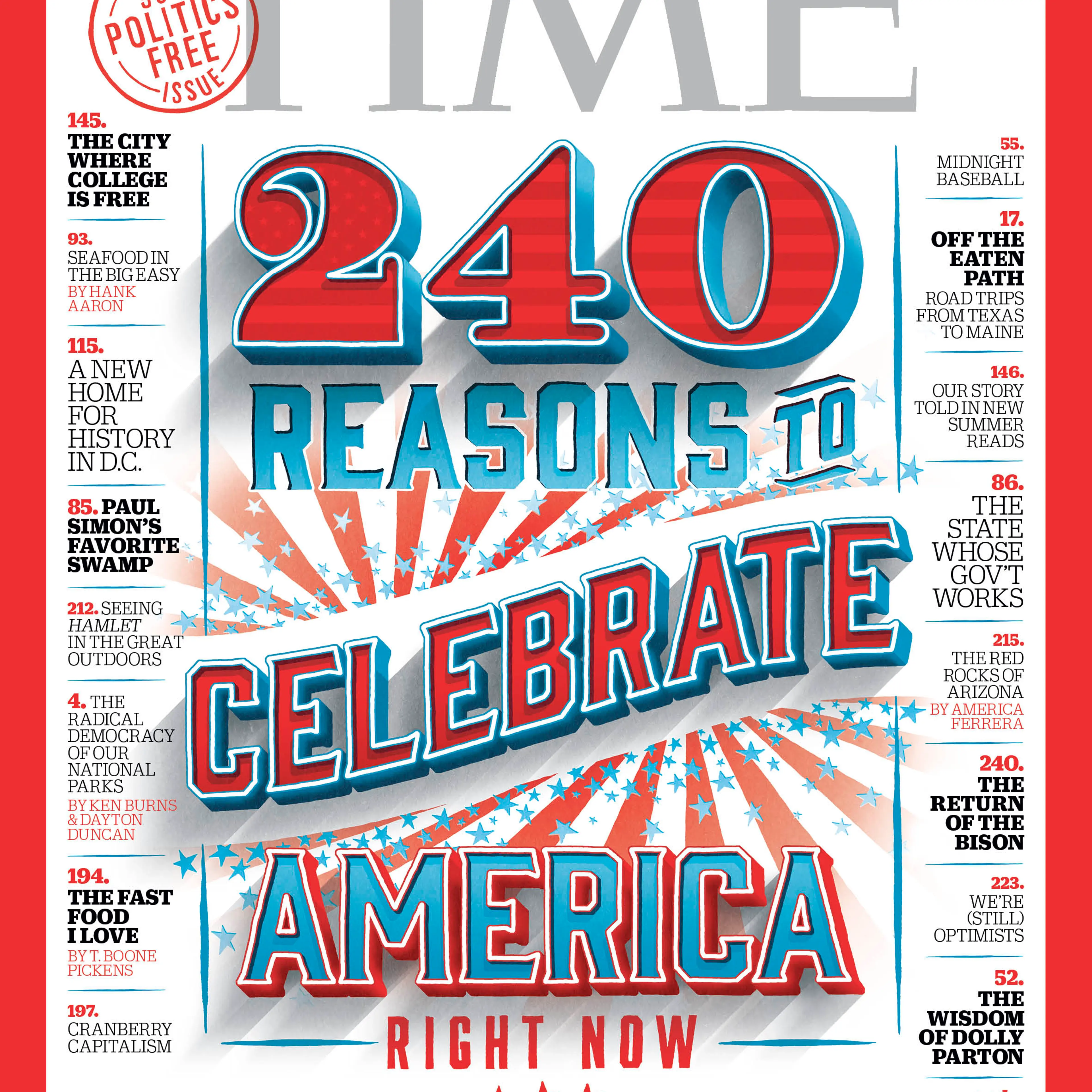 240 Reasons to Celebrate America Right Now Time Magazine Cover