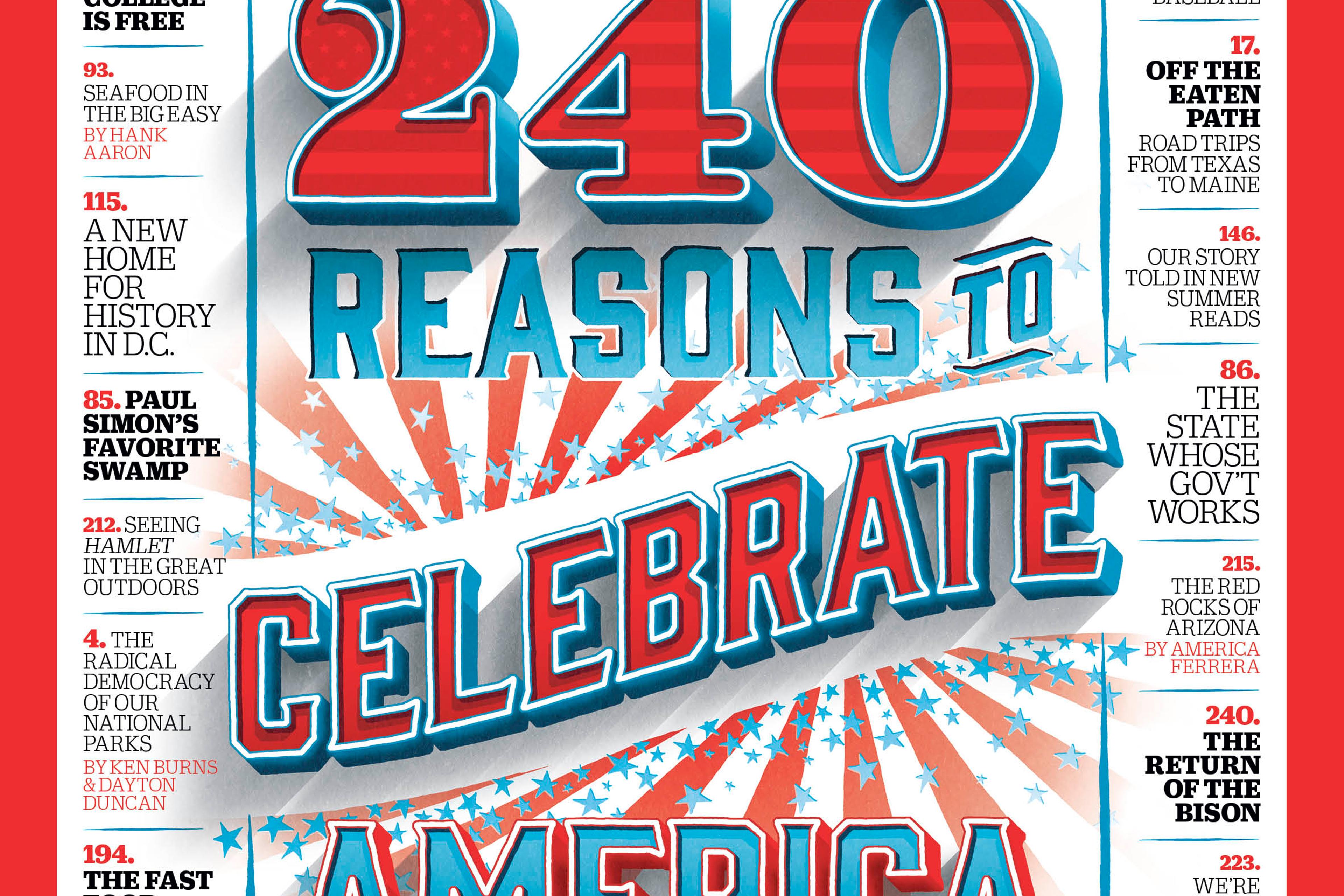 240 Reasons to Celebrate America Right Now Time Magazine Cover