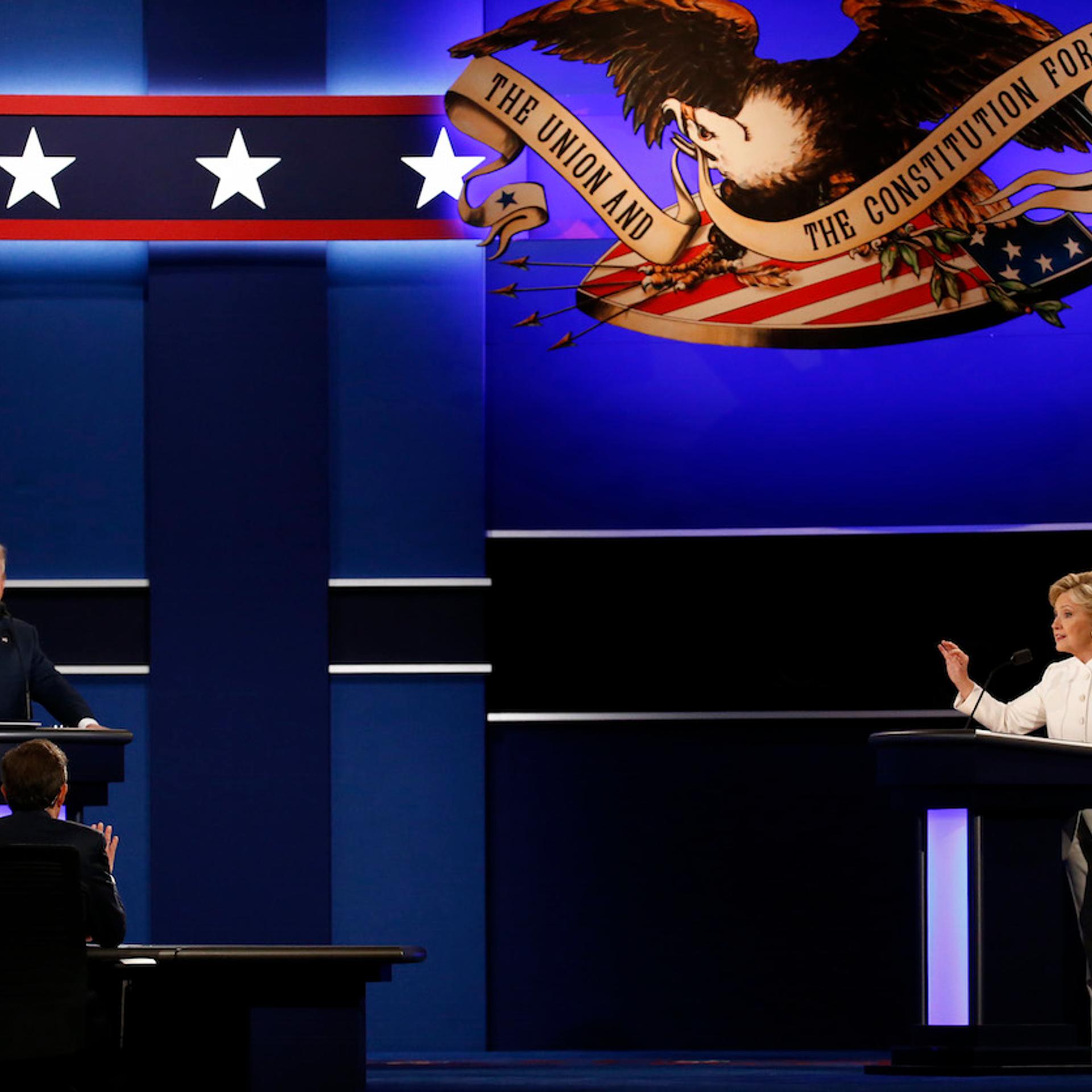 Candidates Hillary Clinton And Donald Trump Hold Third Presidential Debate At The University Of Nevada