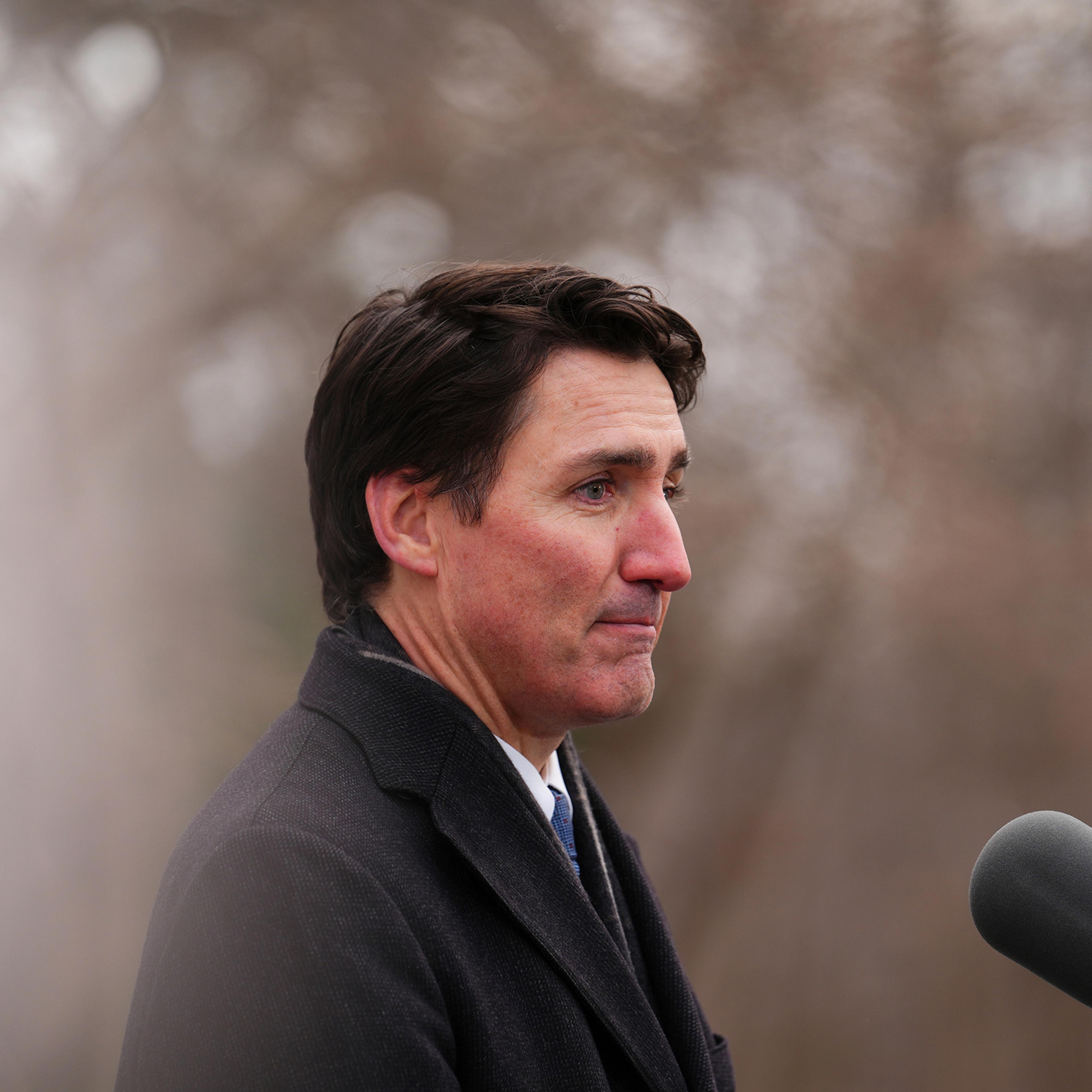 Canada Prime Minister Justin Trudeau announces his resignation as Liberal leader and Prime Minister outside Rideau Cottage in Ottawa on Monday, Jan. 6, 2025.
