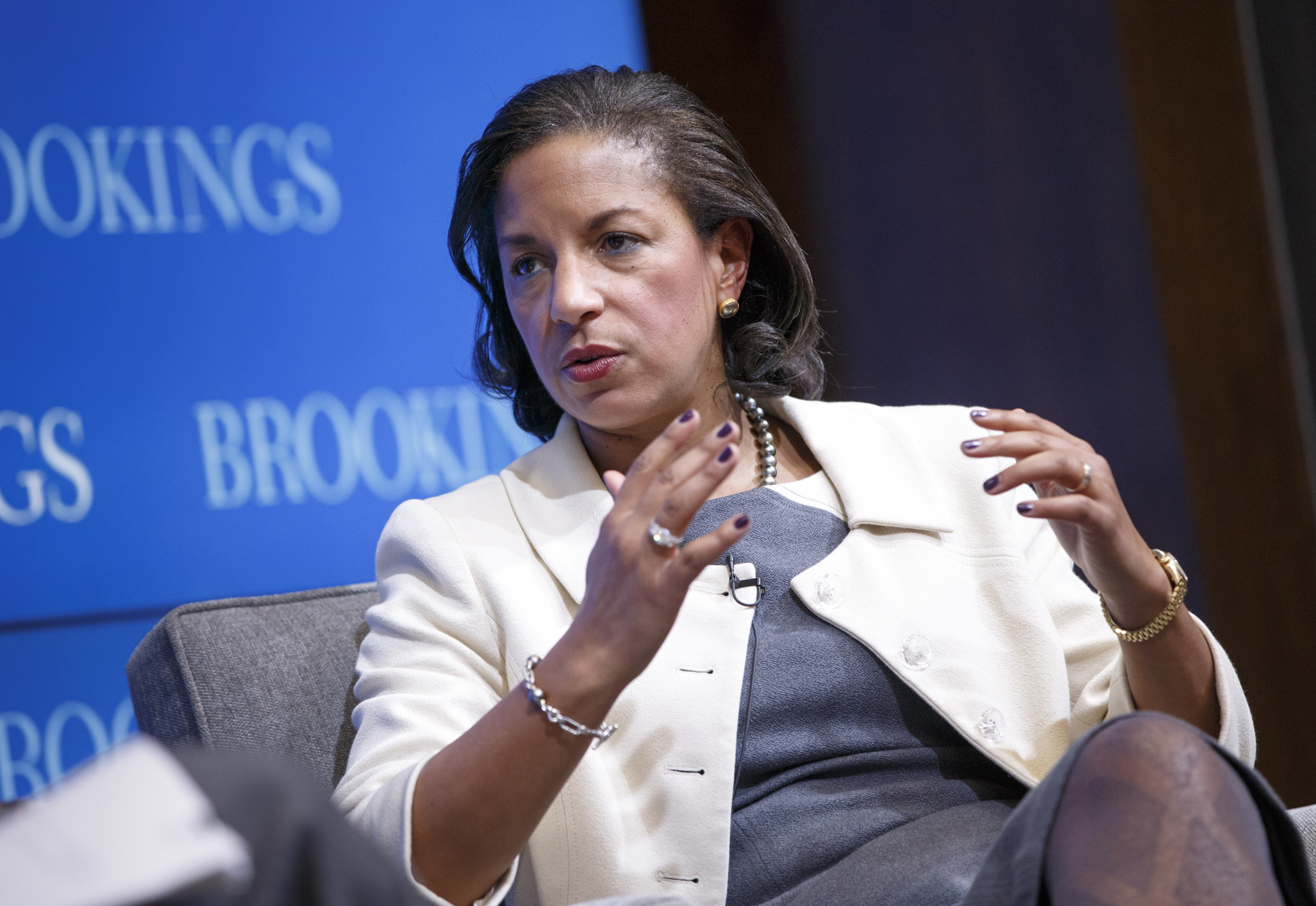 National Security Adviser Susan Rice speaks at the Brookings Institution to outline President Barack Obama's foreign policy priorities on Feb. 6, 2015, in Washington.