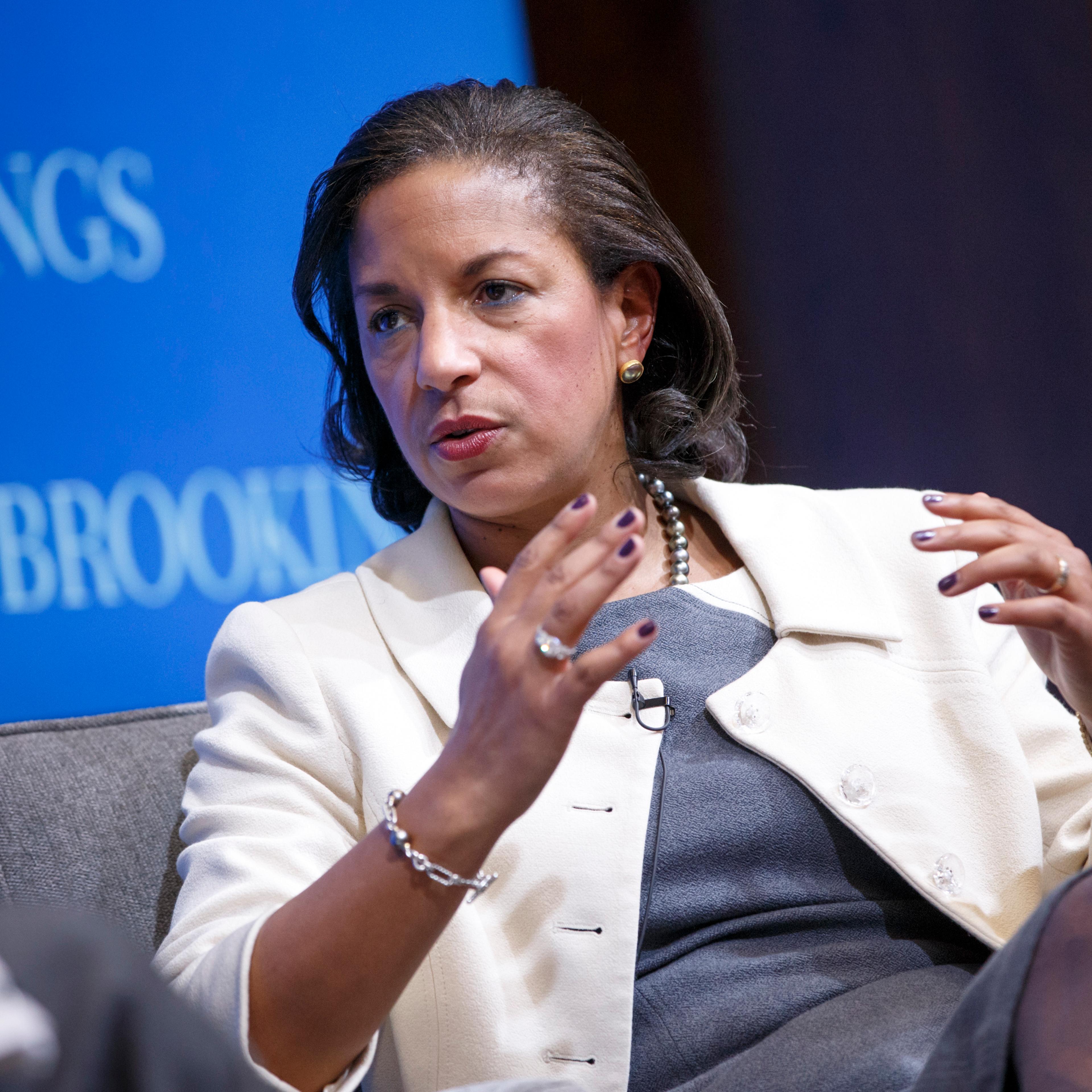 National Security Adviser Susan Rice speaks at the Brookings Institution to outline President Barack Obama's foreign policy priorities on Feb. 6, 2015, in Washington.