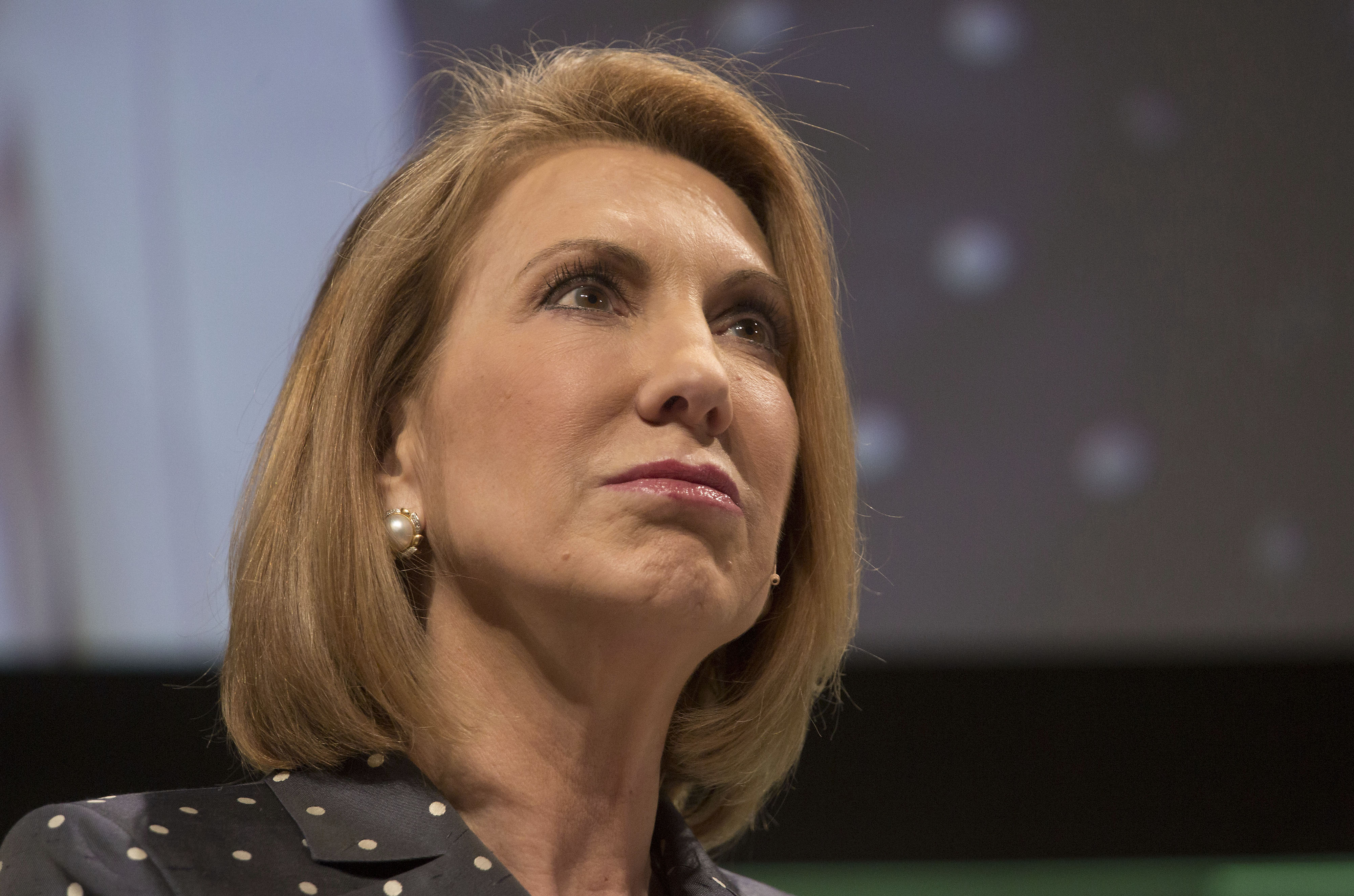 Carly Fiorina at the TechCrunch Disrupt NYC 2015 conference in New York City on May 5, 2015.