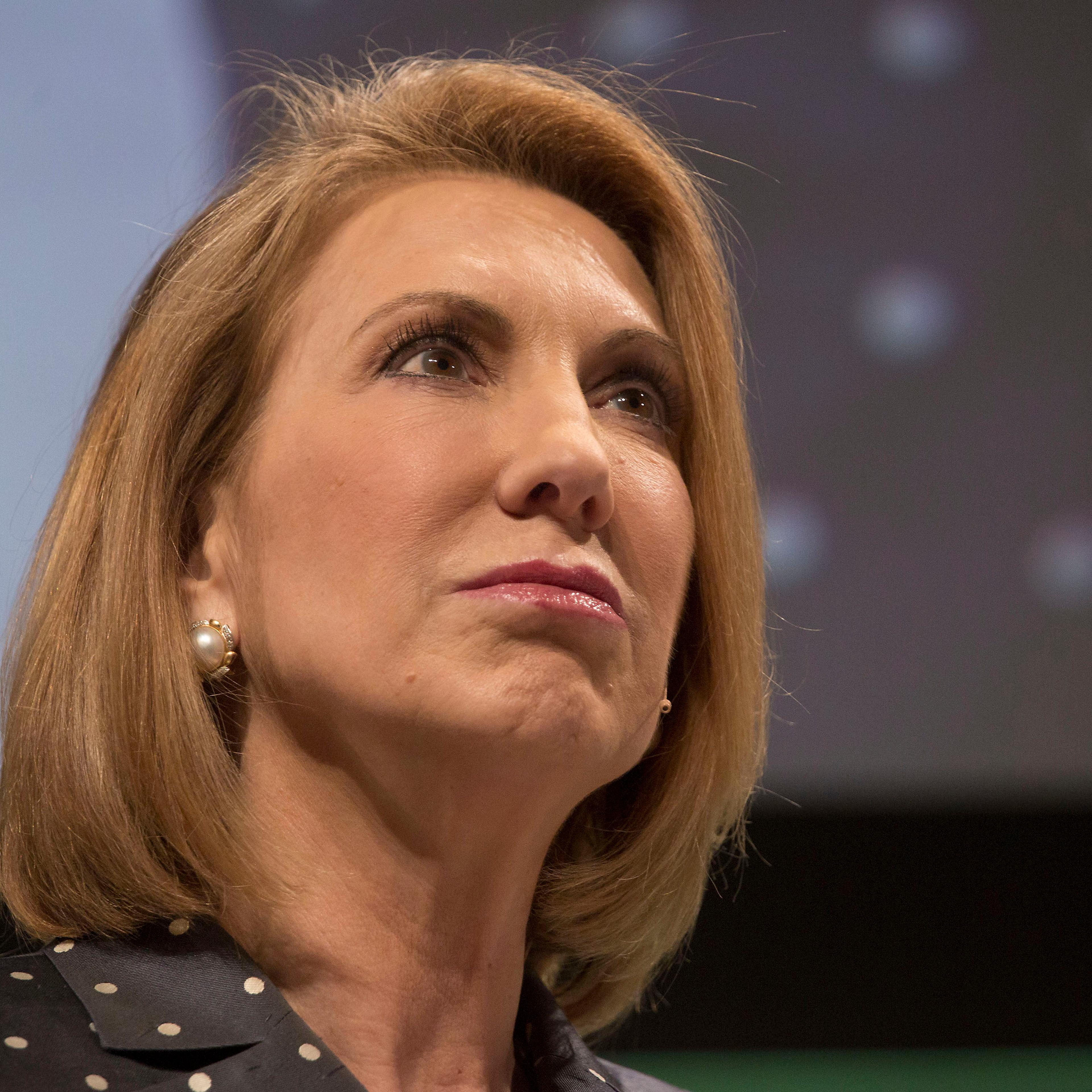 Carly Fiorina at the TechCrunch Disrupt NYC 2015 conference in New York City on May 5, 2015.