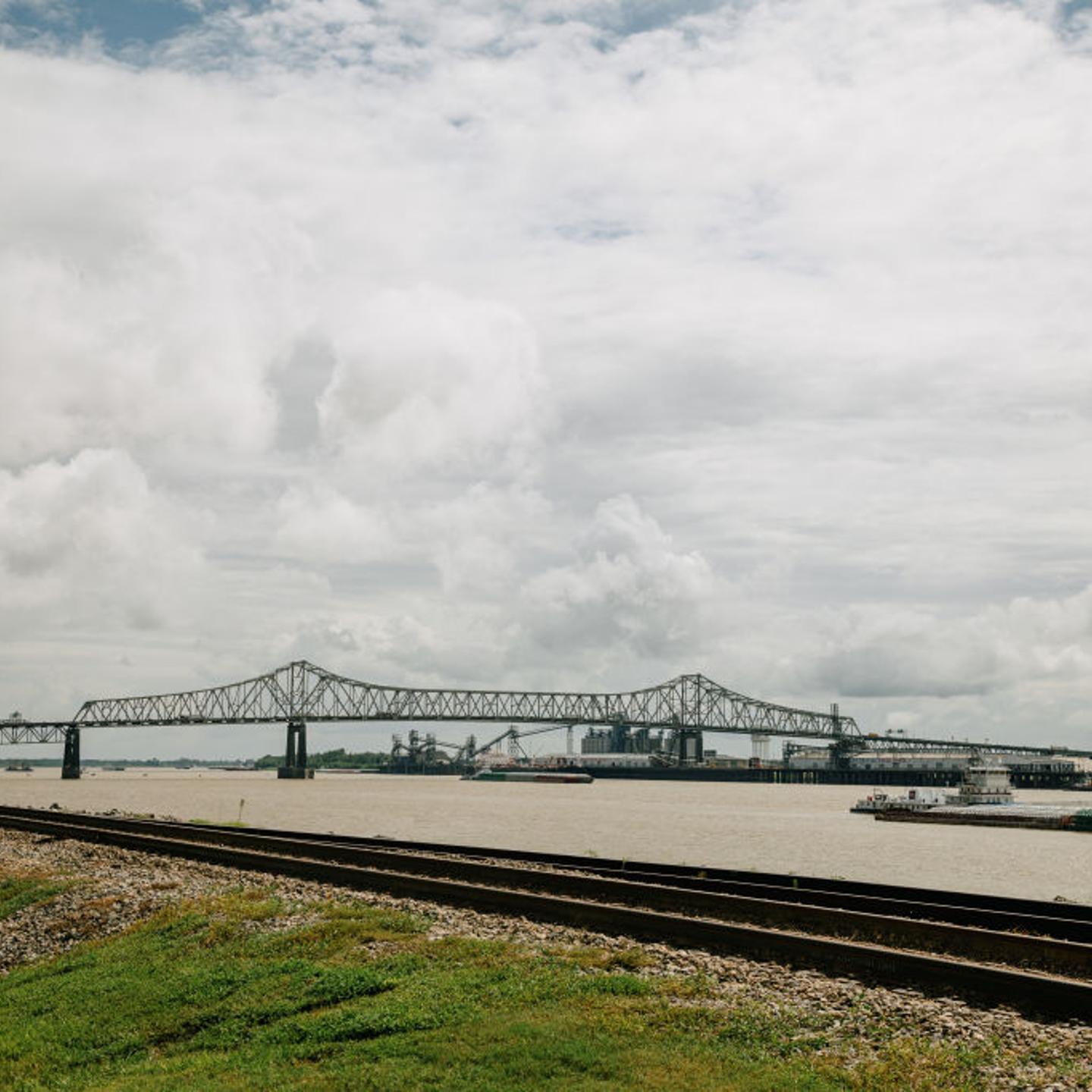 The Mississippi River Bridge in Baton Rouge, Louisiana.
