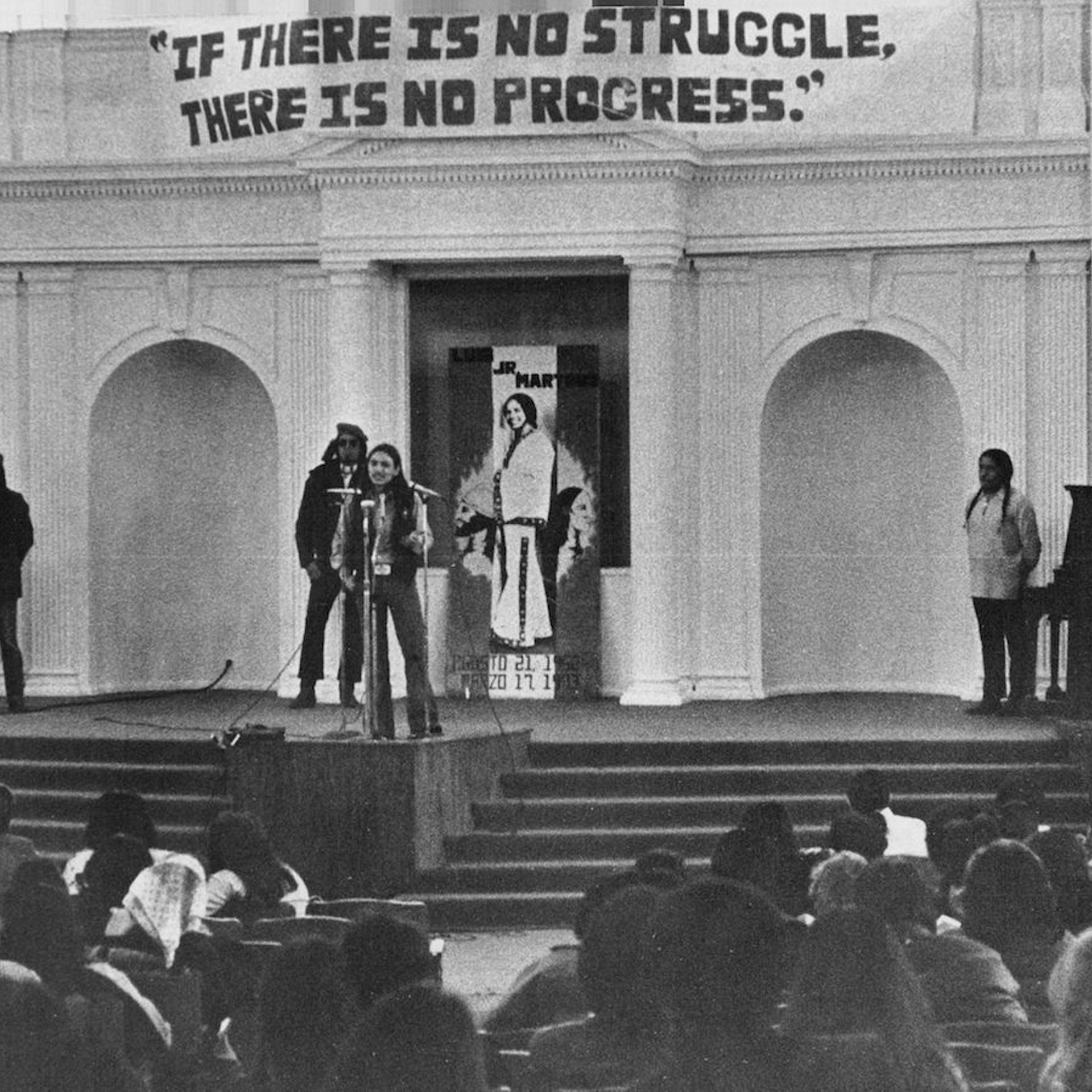 MAR 21 1976; 'Tribute To Luis Martinez And Day Of Solidarity'; John Trudell, national coordinator of
