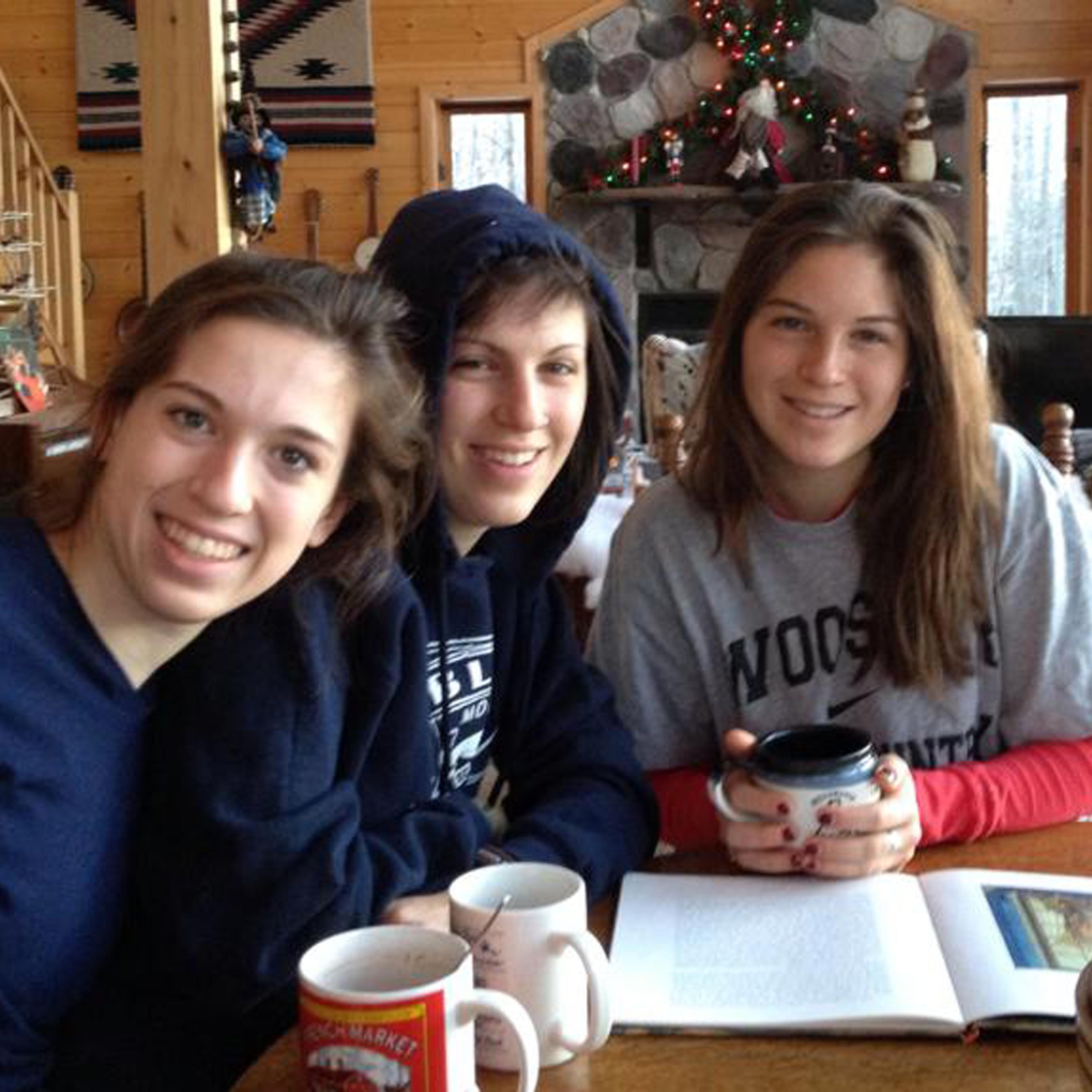 Undated photo of Megan Margaret Andrews-Sharer (C) of Milwaukee with sisters, Erin Andrews-Sharer (R) of Columbus, Ohio, and Kelsi Andrews-Sharer, of Columbus, Ohio.