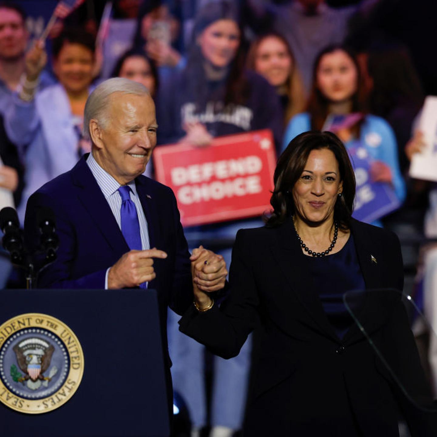 Joe Biden And Kamala Harris Hold Campaign Rally In Support Of Abortion Rights